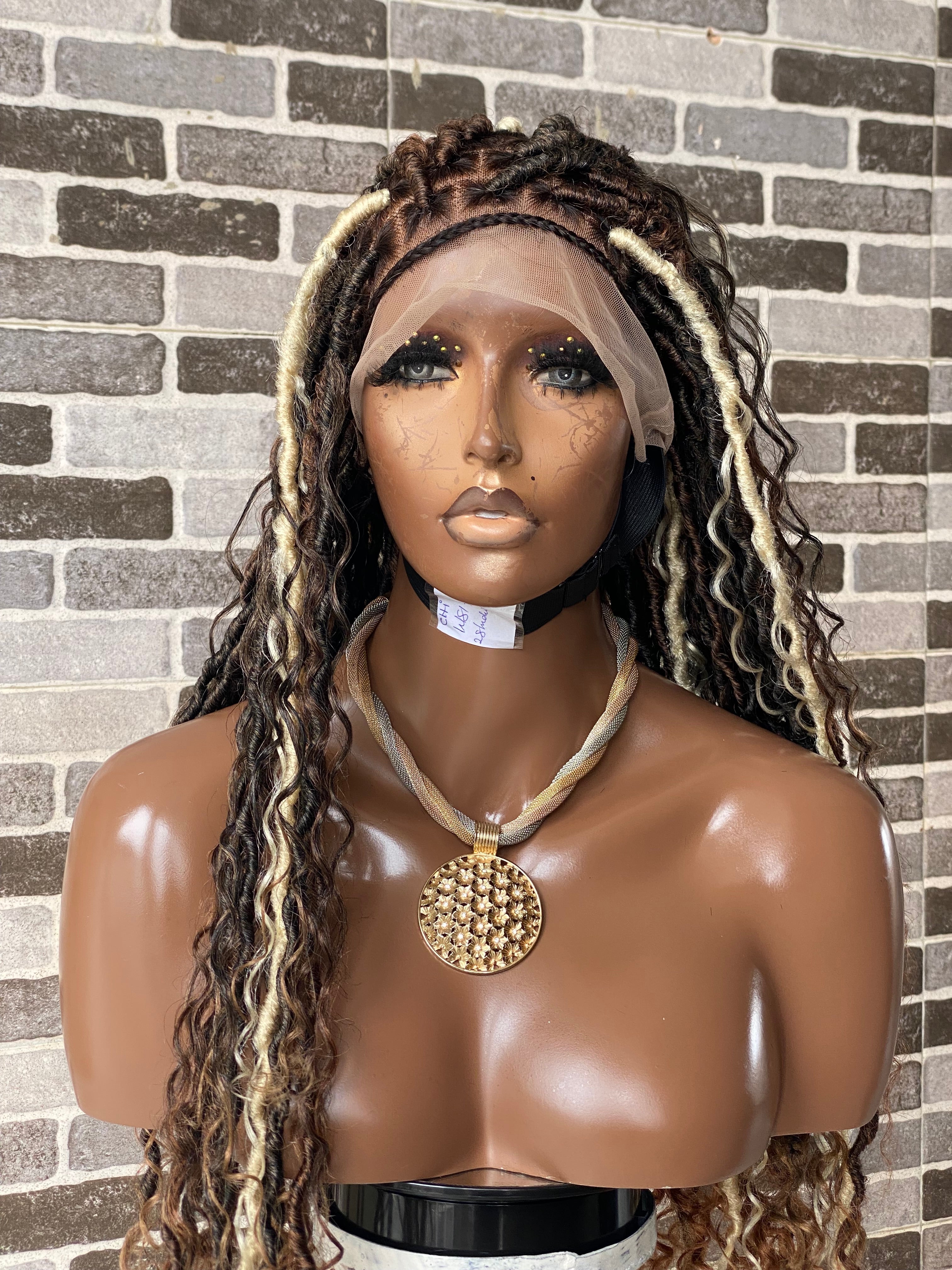 Soft locs wig- Bohemian Full lace faux locs (Africa Queen) Soft locs wig- Bohemian Full lace faux locs (Africa Queen)