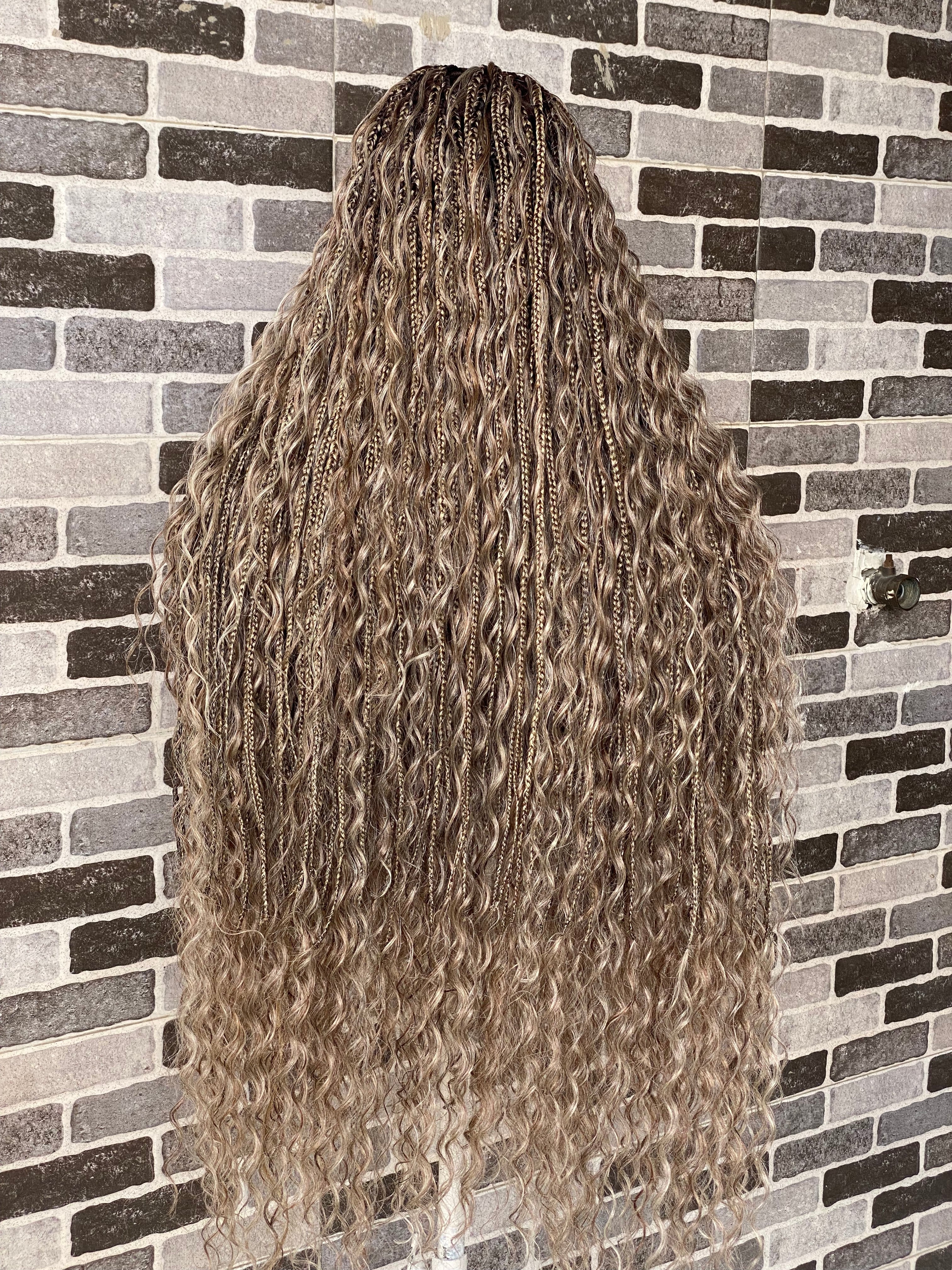 Bohemian Knotles custom color Full lace wig (Mix color ) Bohemian Knotles custom color Full lace wig (Mix color )