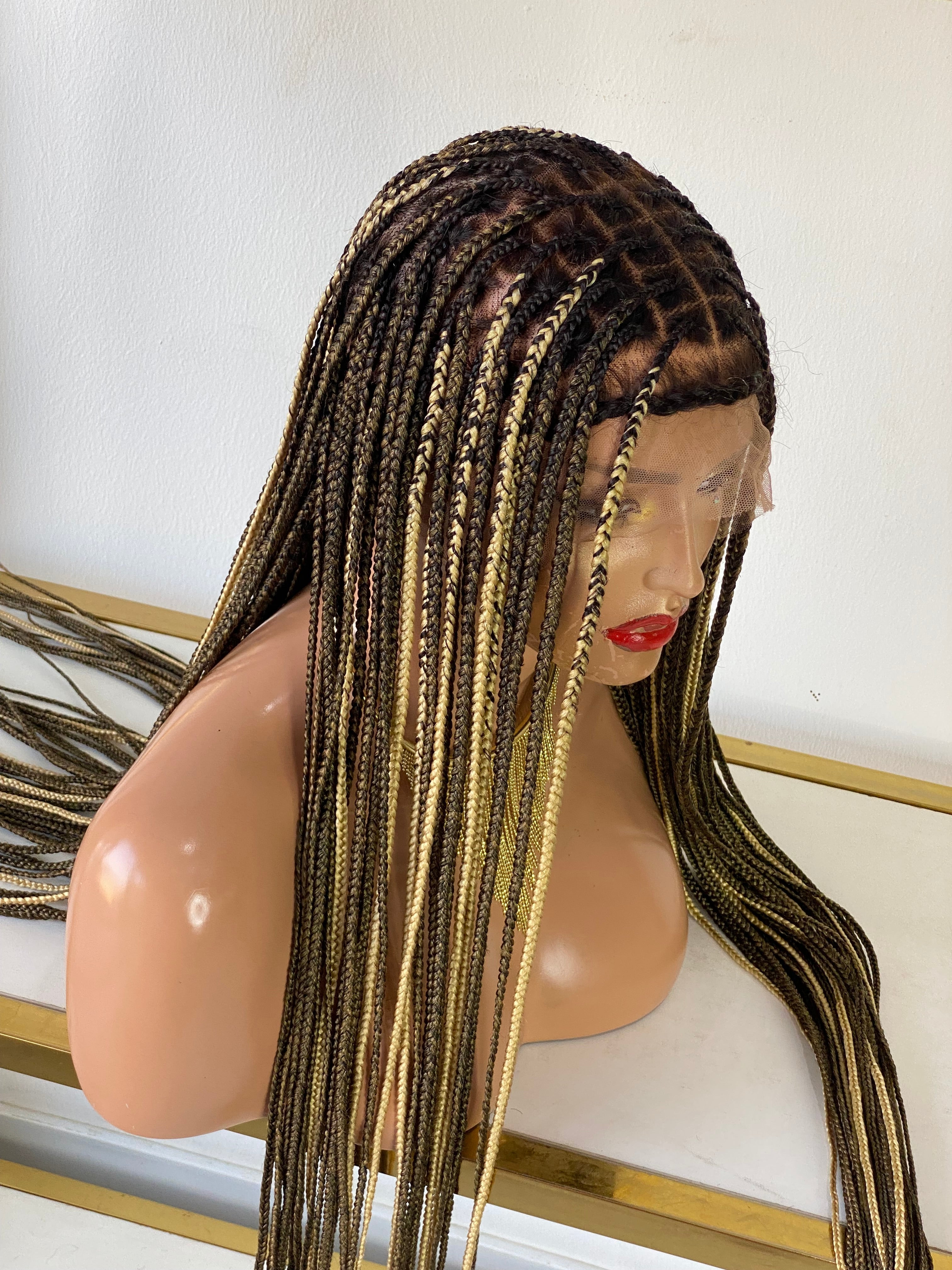 Ready to Ship- Knotless mix color Full lace braided wigs Ready to Ship- Knotless mix color Full lace braided wigs