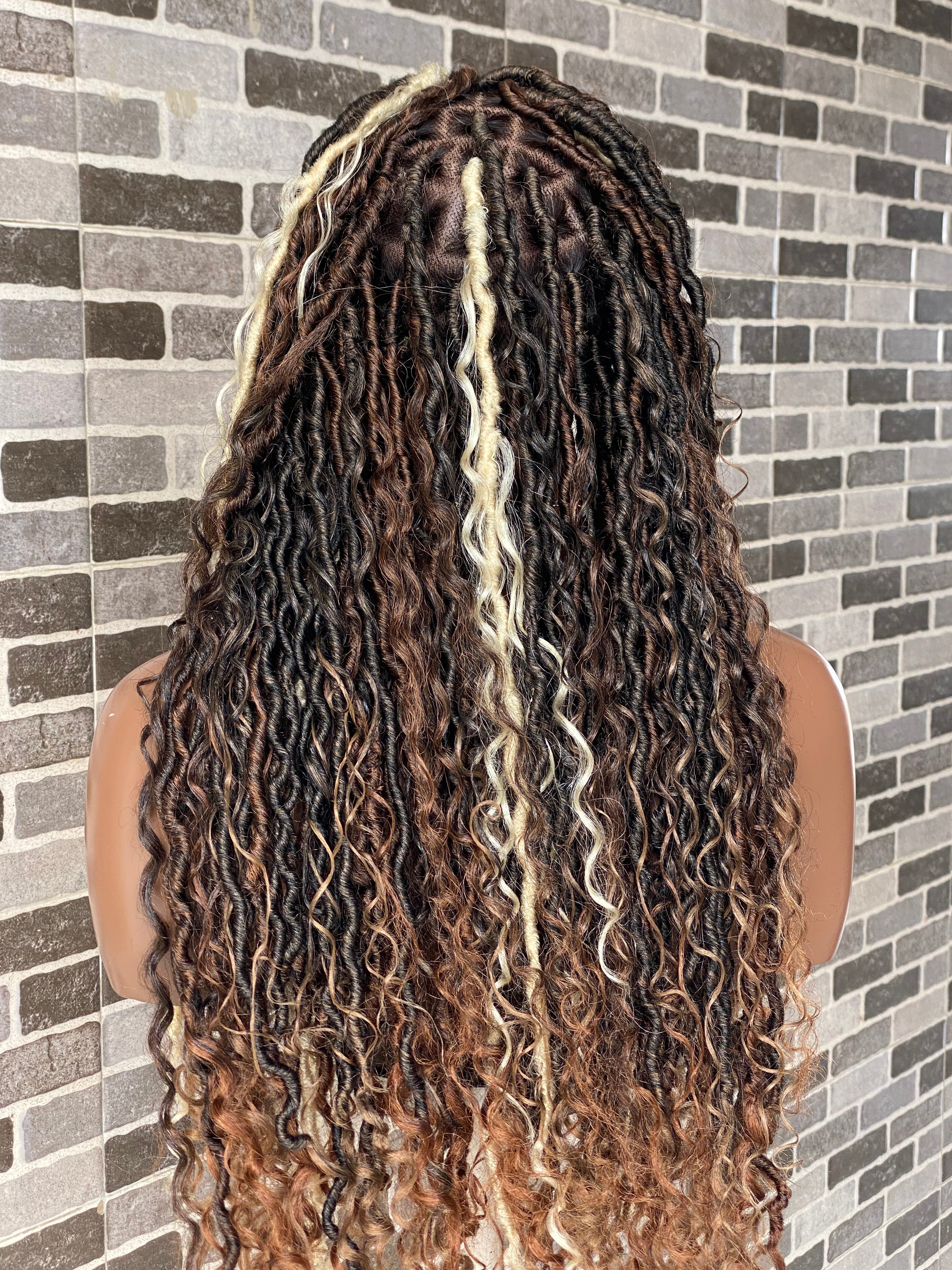 Soft locs wig- Bohemian Full lace faux locs (Africa Queen) Soft locs wig- Bohemian Full lace faux locs (Africa Queen)
