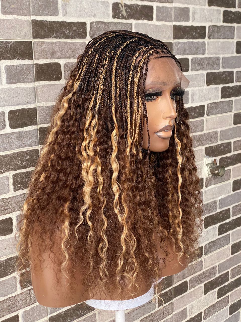 Raw Human Hair Flowy Knotless Wig (100% Raw Human Hair Lace & Curls) Mixed Colors Raw Human Hair Flowy Knotless Wig (100% Raw Human Hair Lace & Curls) Mixed Colors
