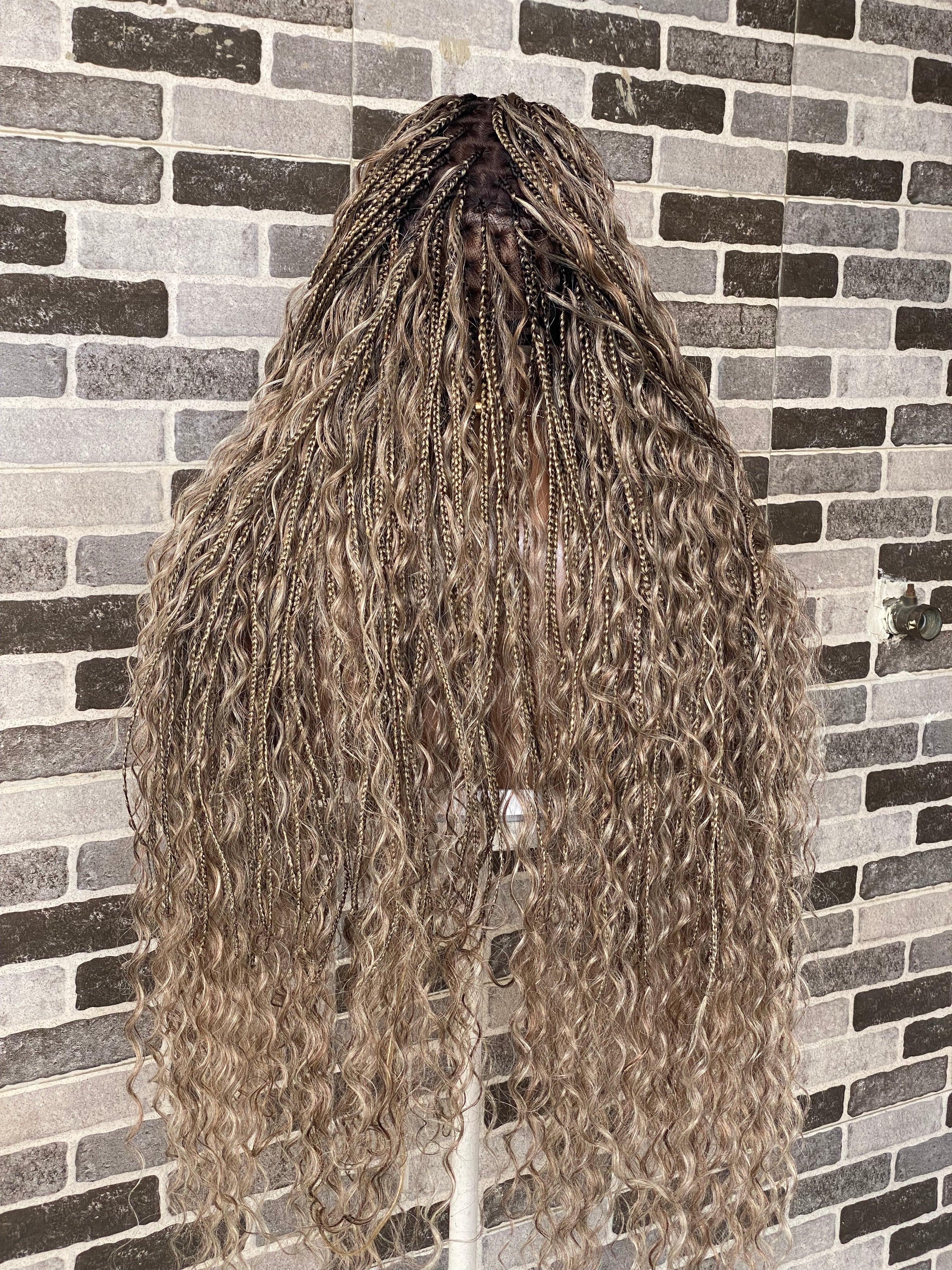 Bohemian Knotles custom color Full lace wig (Mix color ) Bohemian Knotles custom color Full lace wig (Mix color )