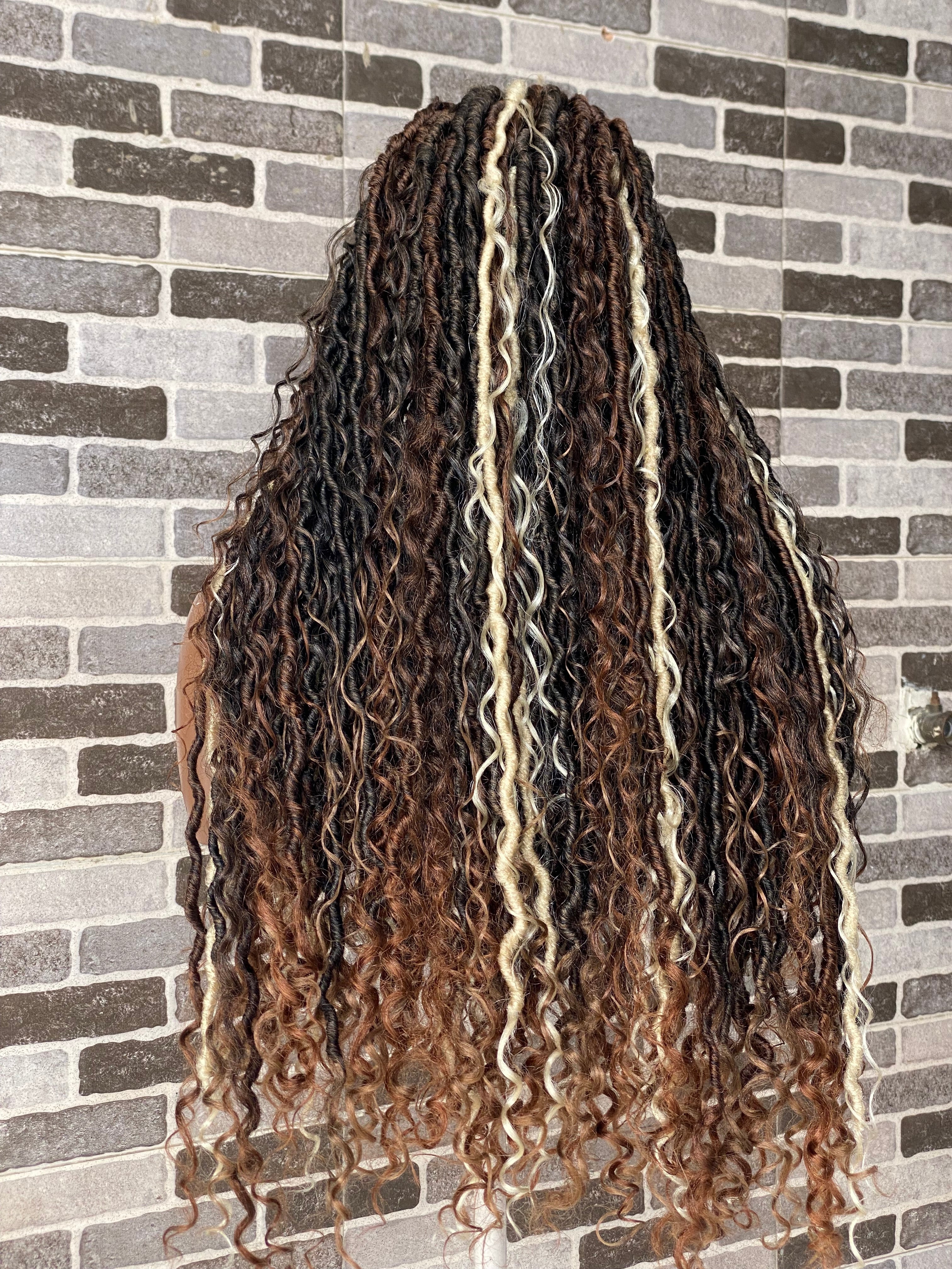 Soft locs wig- Bohemian Full lace faux locs (Africa Queen) Soft locs wig- Bohemian Full lace faux locs (Africa Queen)