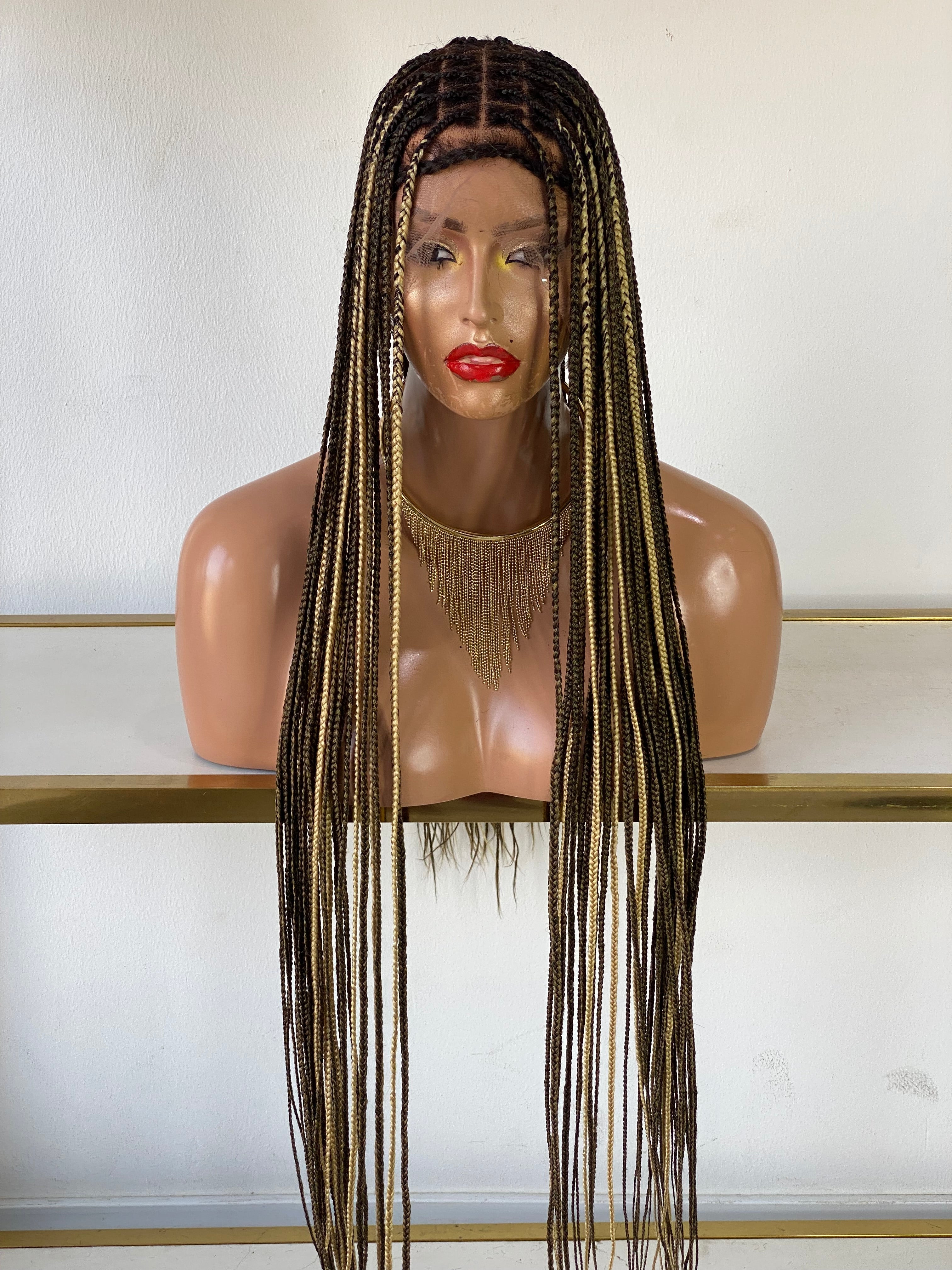 Ready to Ship- Knotless mix color Full lace braided wigs Ready to Ship- Knotless mix color Full lace braided wigs