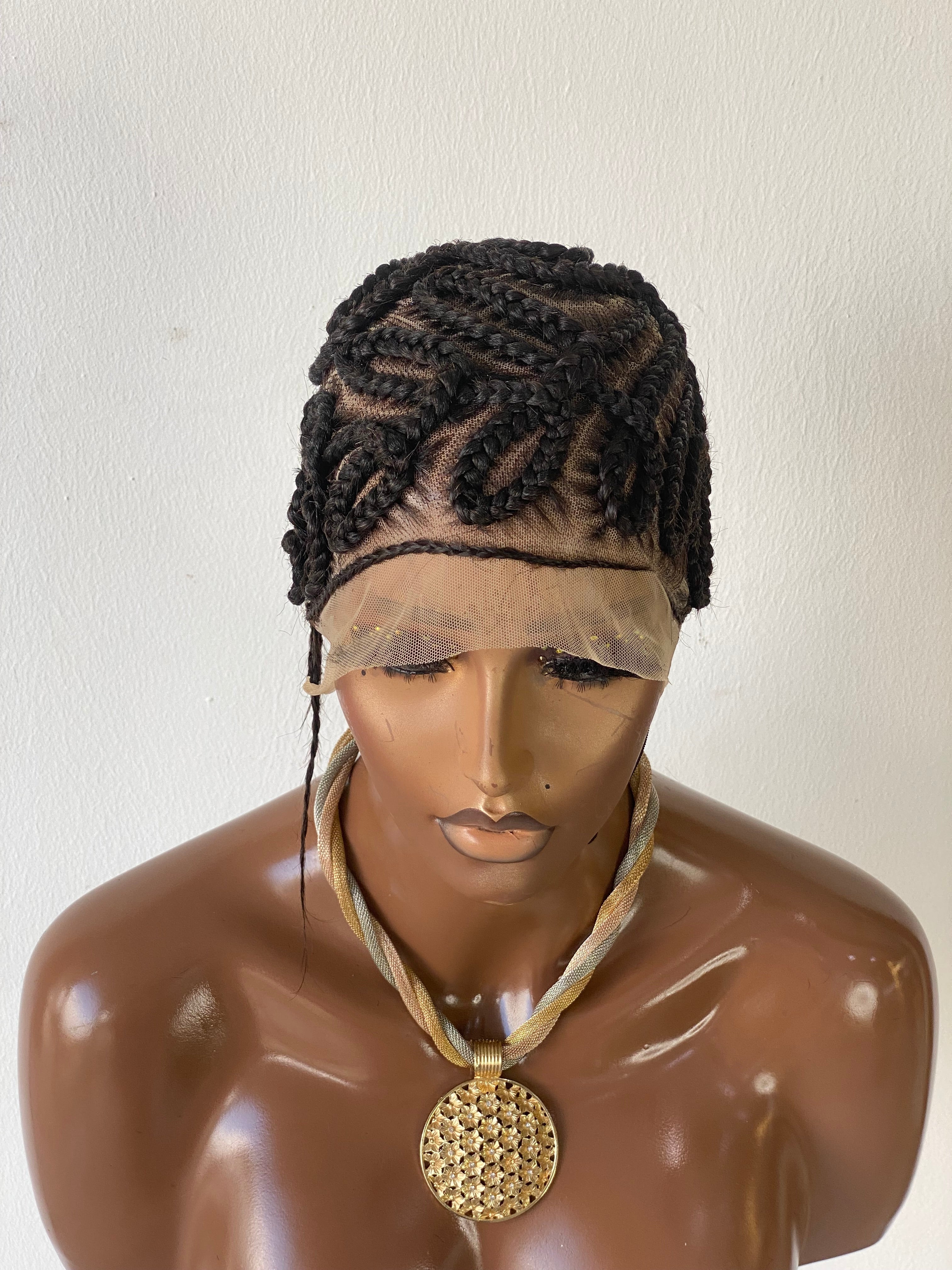 Baldie Cornrow Full Lace Wig, Natural Color, Medium Brown Full Lace Baldie Cornrow Full Lace Wig, Natural Color, Medium Brown Full Lace