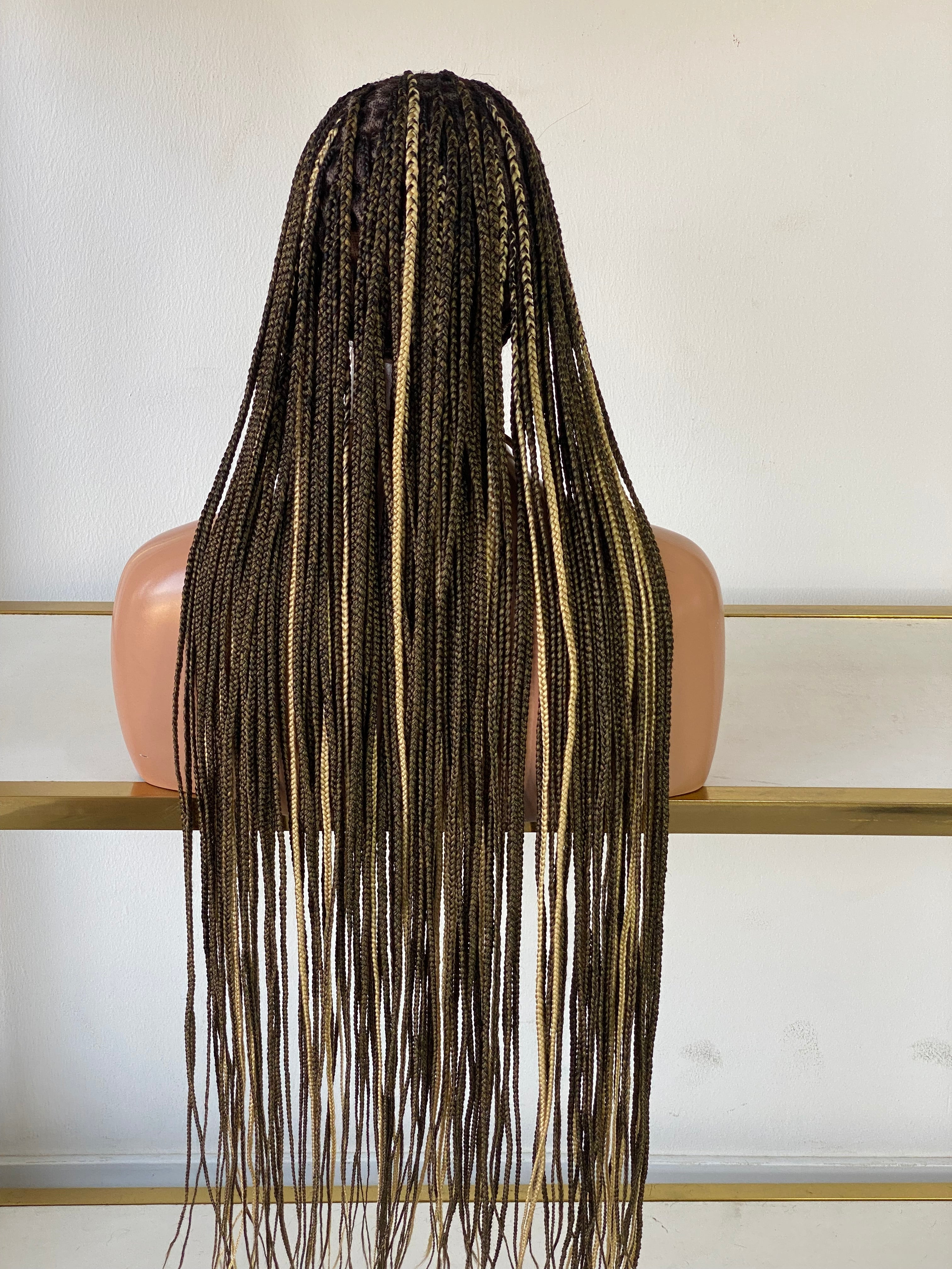 Ready to Ship- Knotless mix color Full lace braided wigs Ready to Ship- Knotless mix color Full lace braided wigs