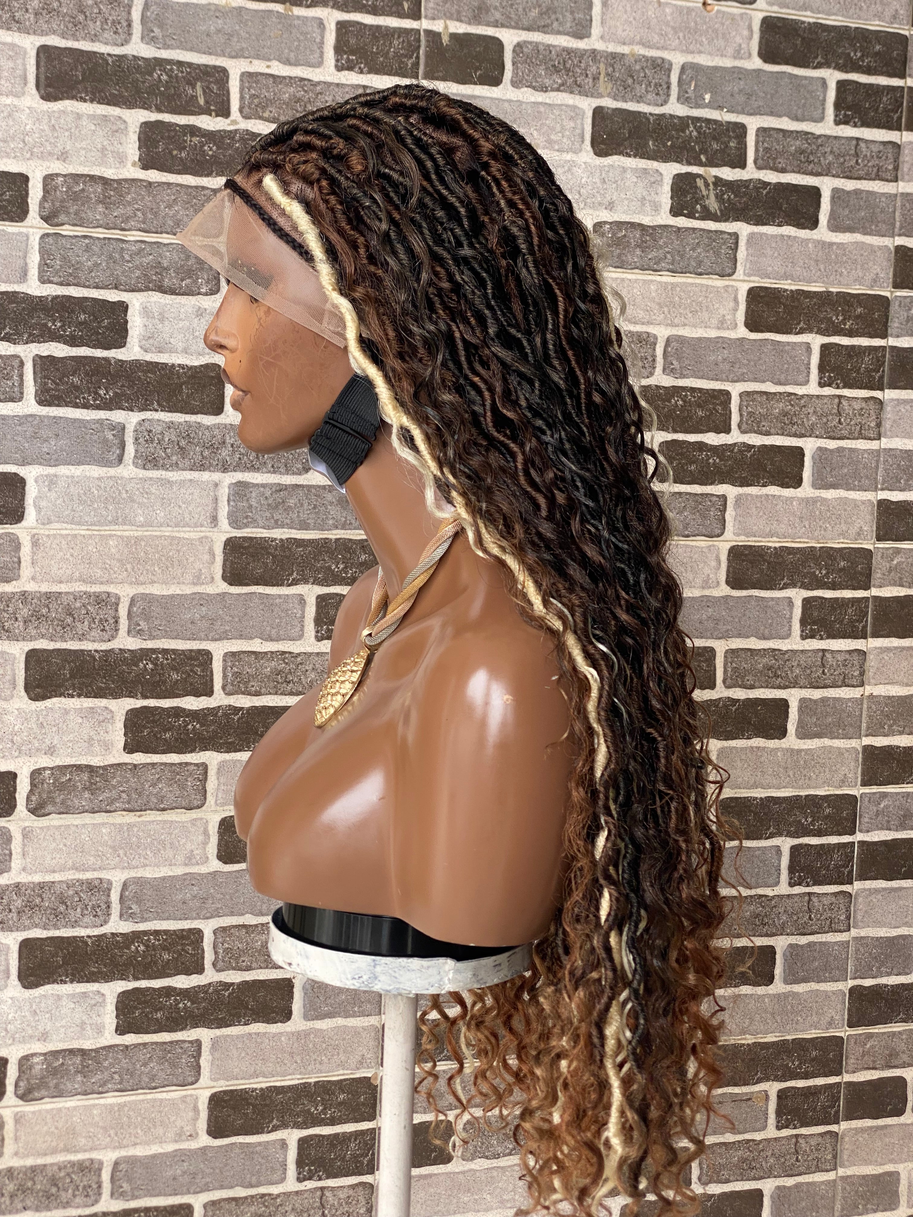 Soft locs wig- Bohemian Full lace faux locs (Africa Queen) Soft locs wig- Bohemian Full lace faux locs (Africa Queen)