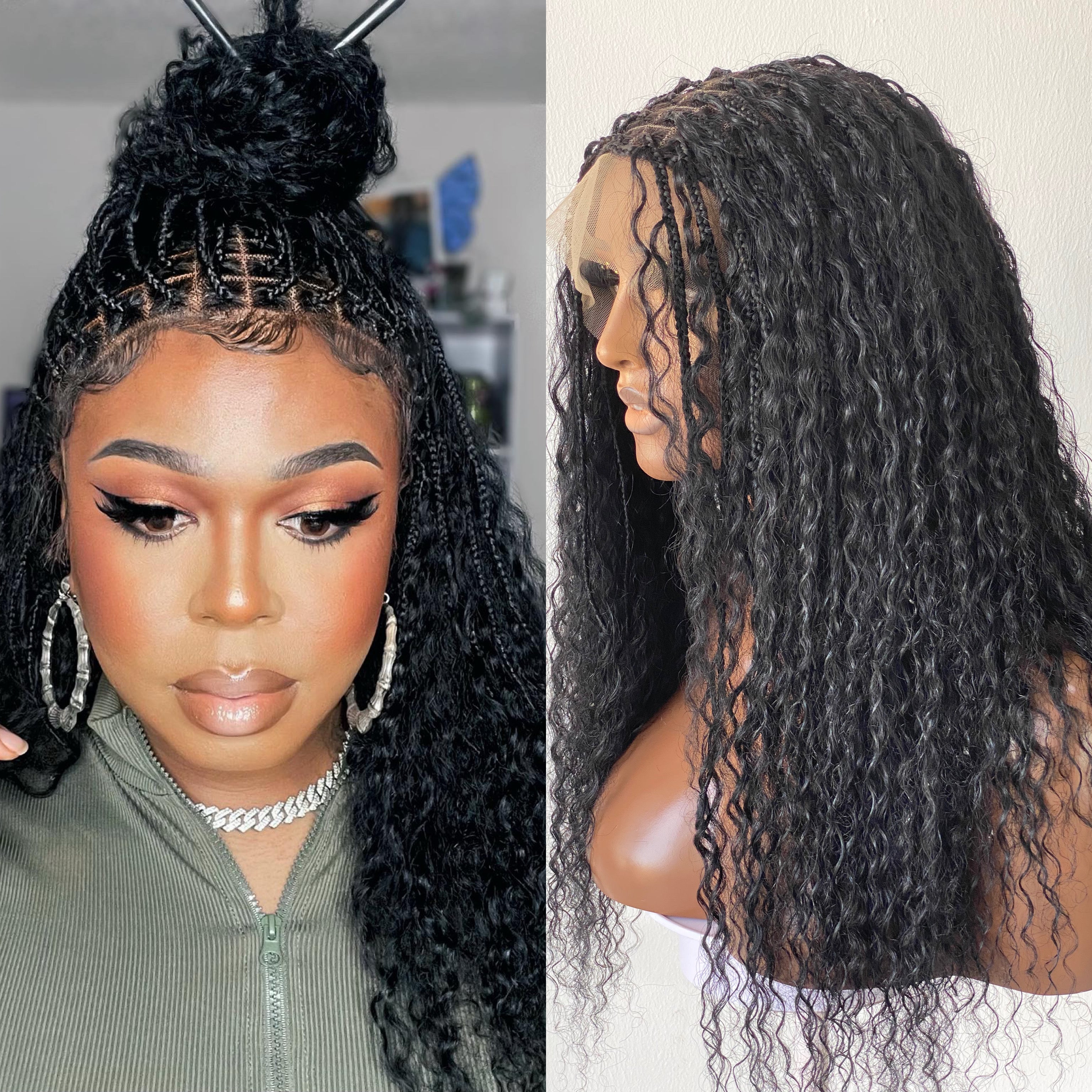 Bohemian Knotless (100% Raw human hair curls) - Tara-01 Bohemian Knotless (100% Raw human hair curls) - Tara-01