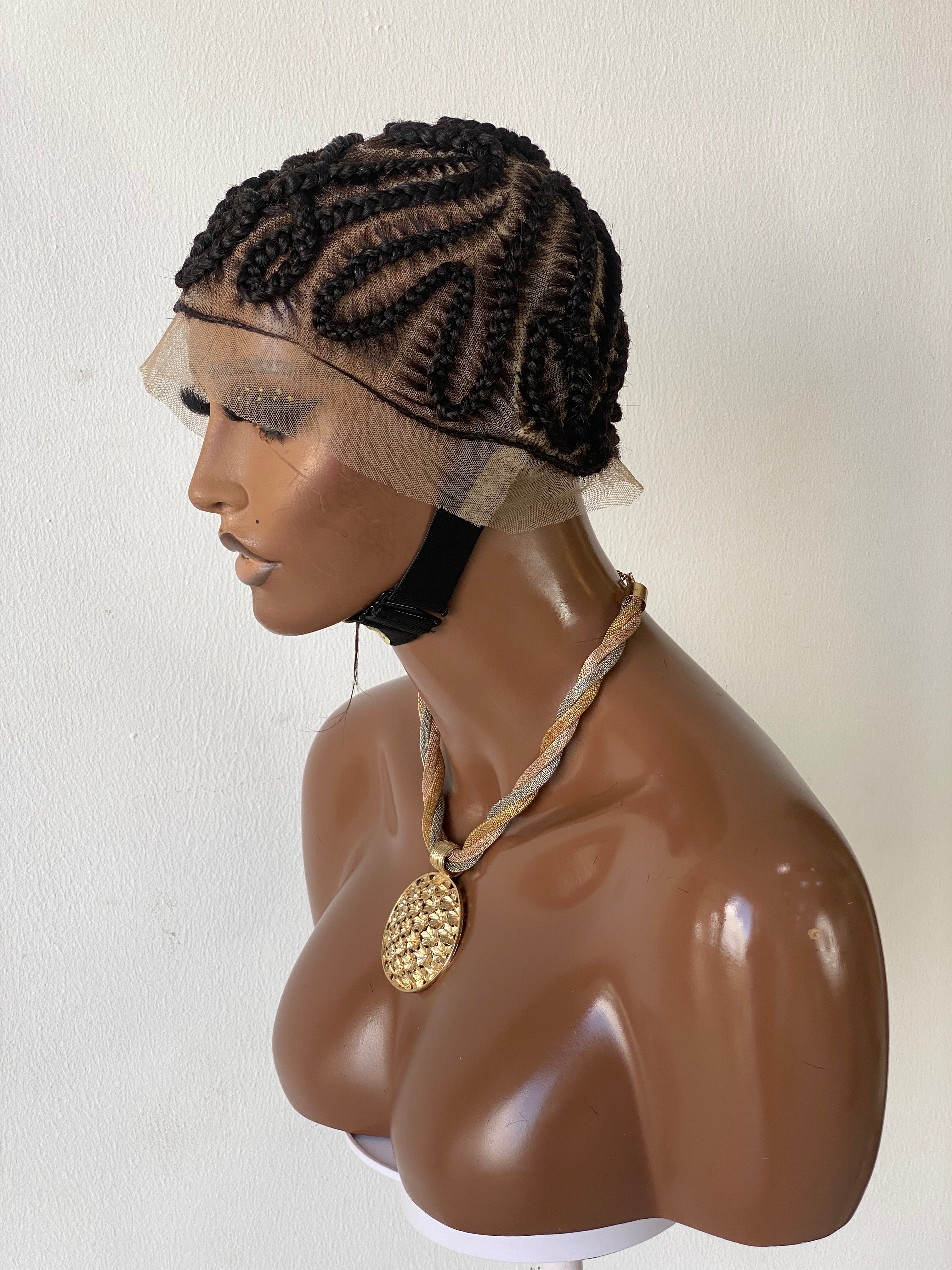 Baldie Cornrow Full Lace Wig, Natural Color, Medium Brown Full Lace Baldie Cornrow Full Lace Wig, Natural Color, Medium Brown Full Lace