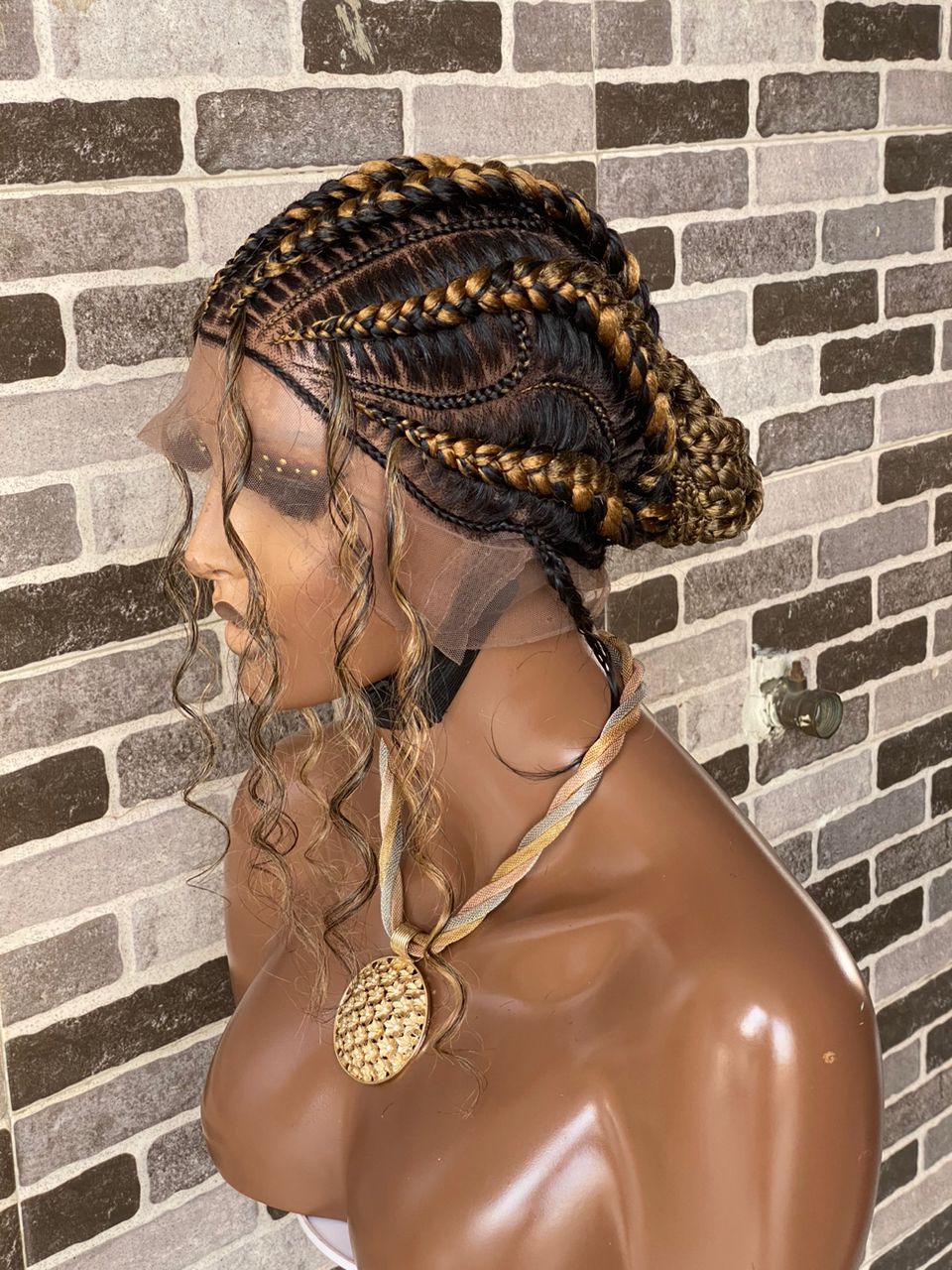 Feeding Braid Cornrow Wig (100% Human Hair Full Lace Base) -Janisa braid Feeding Braid Cornrow Wig (100% Human Hair Full Lace Base) -Janisa braid