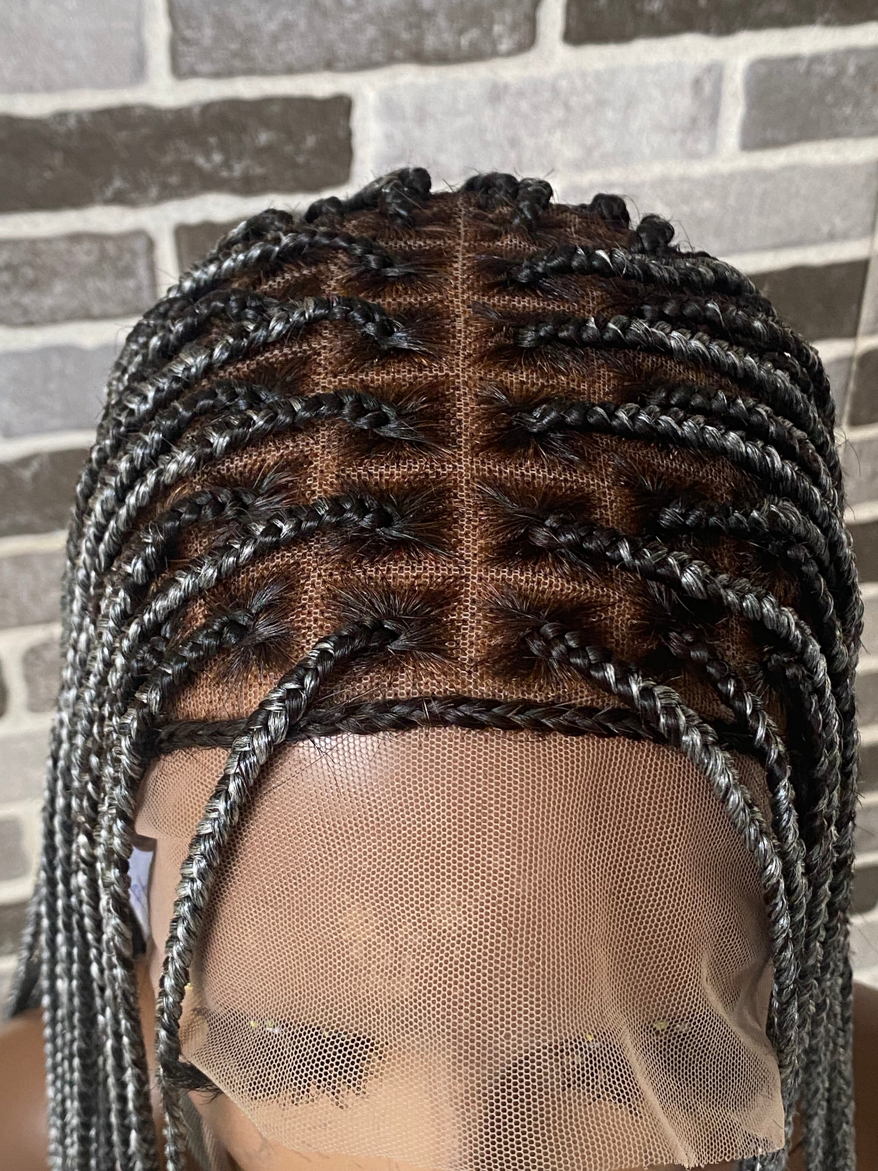 Knotless (Salt and pepper) Full lace wig Knotless (Salt and pepper) Full lace wig