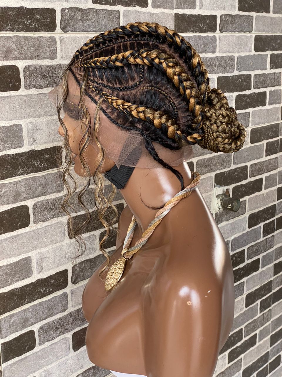 Feeding Braid Cornrow Wig (100% Human Hair Full Lace Base) -Janisa braid Feeding Braid Cornrow Wig (100% Human Hair Full Lace Base) -Janisa braid