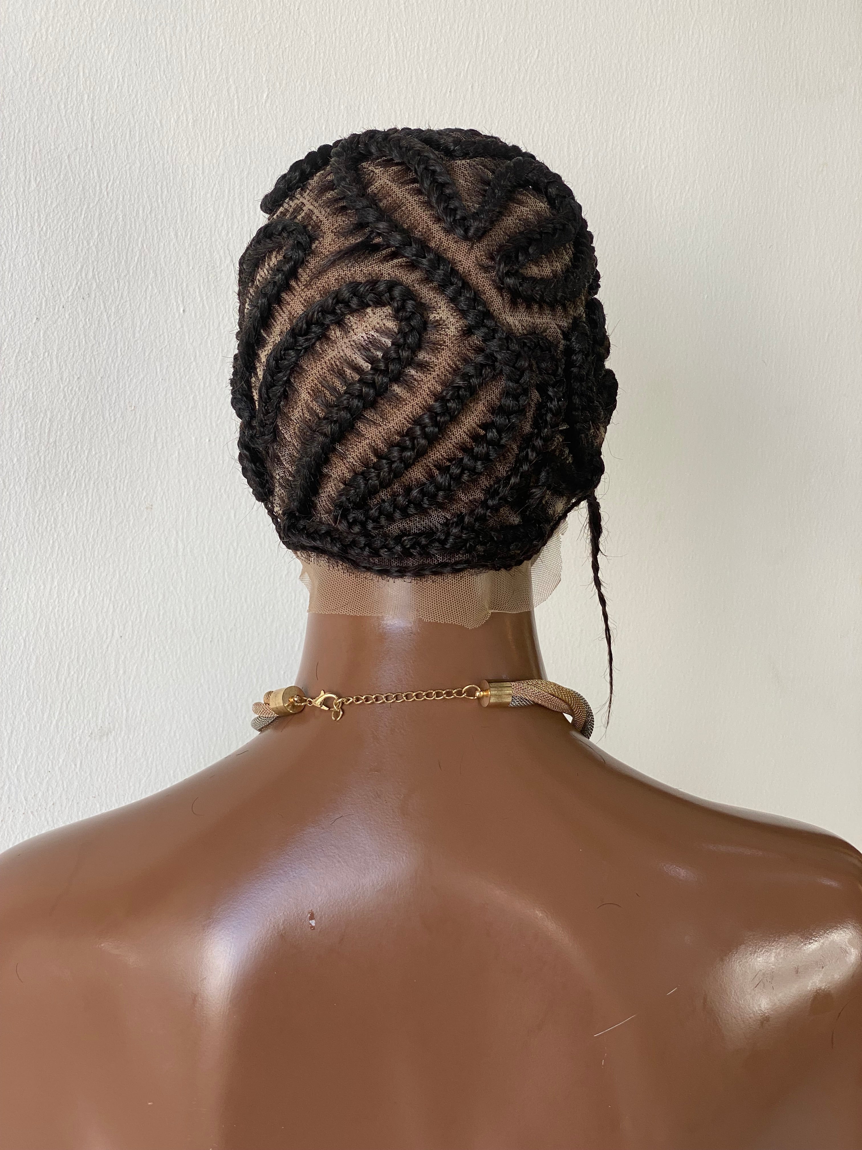Baldie Cornrow Full Lace Wig, Natural Color, Medium Brown Full Lace Baldie Cornrow Full Lace Wig, Natural Color, Medium Brown Full Lace