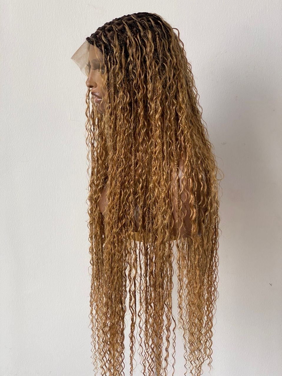 100% Human Hair Bohemian Curls Knotless Braid Wig (Bianca) Tara 100% Human Hair Bohemian Curls Knotless Braid Wig (Bianca) Tara