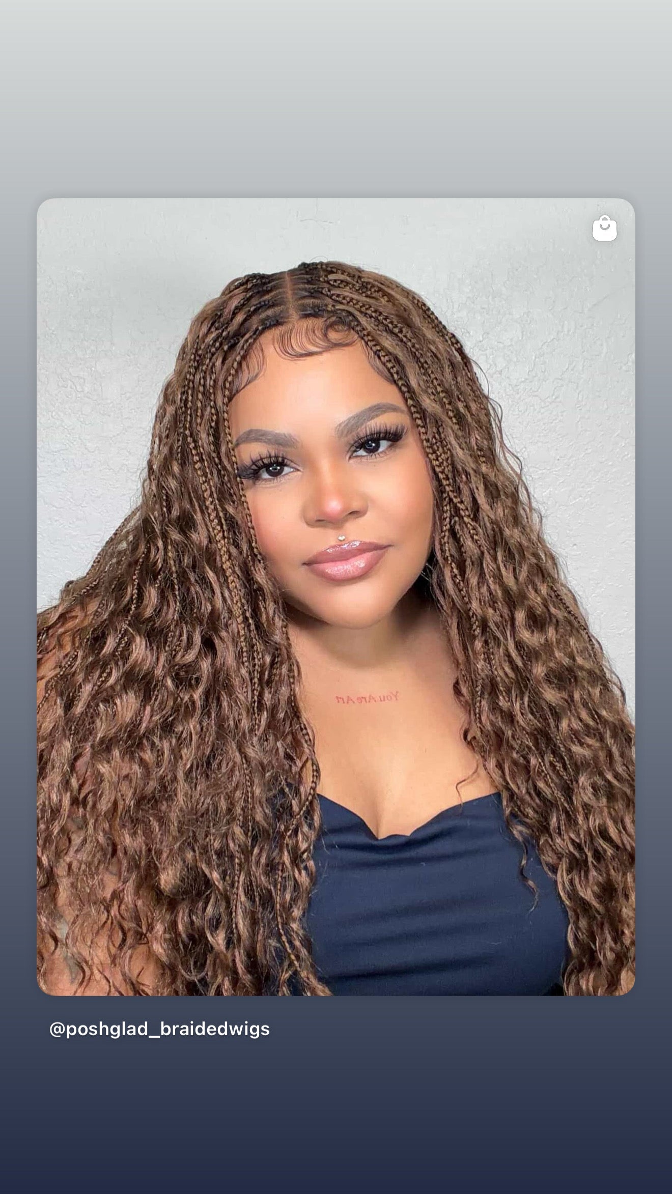 BOHEMIAN KNOTLESS BRAID WIG, FULL LACE, WAIST, VIP LUX COLOR BOHEMIAN KNOTLESS BRAID WIG, FULL LACE, WAIST, VIP LUX COLOR