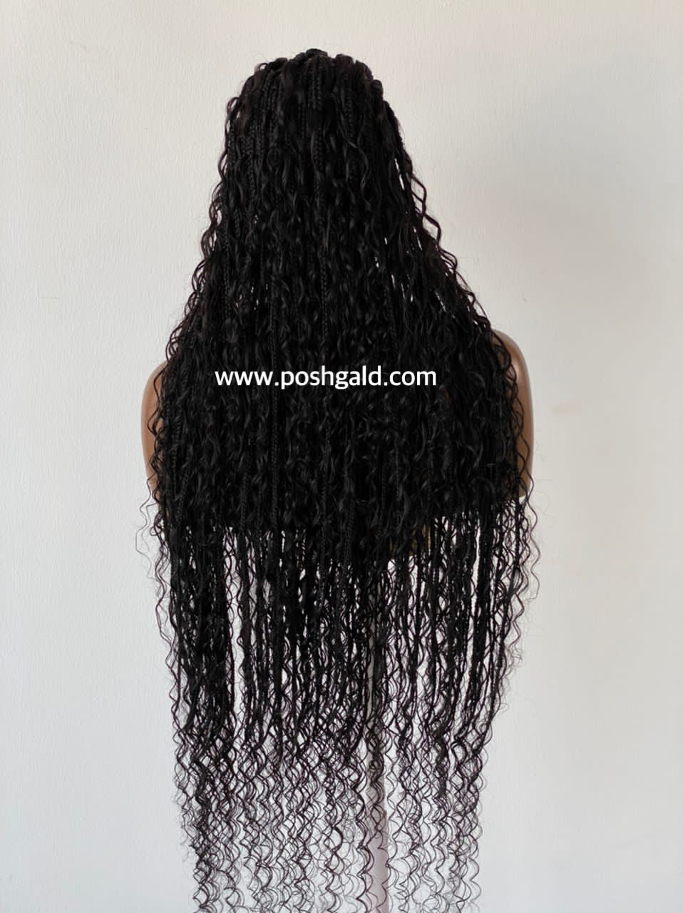 French Braid Bohemian Cornrow Wig, 100% Human Hair, Full Lace, Black Color - Dash (Tara) French Braid Bohemian Cornrow Wig, 100% Human Hair, Full Lace, Black Color - Dash (Tara)