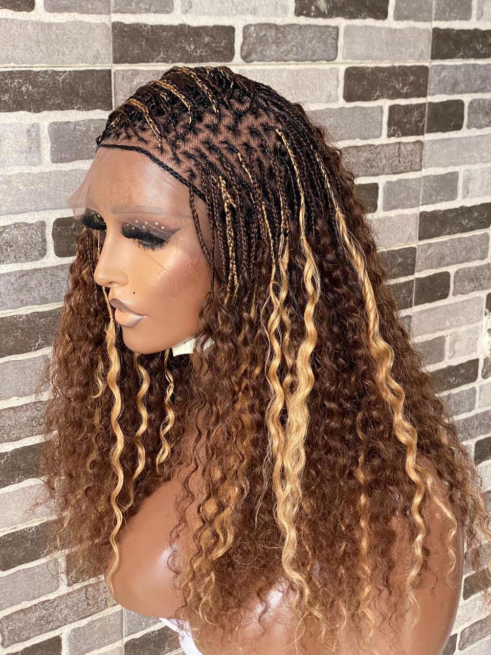 Raw Human Hair Flowy Knotless Wig (100% Raw Human Hair Lace & Curls) Mixed Colors Raw Human Hair Flowy Knotless Wig (100% Raw Human Hair Lace & Curls) Mixed Colors
