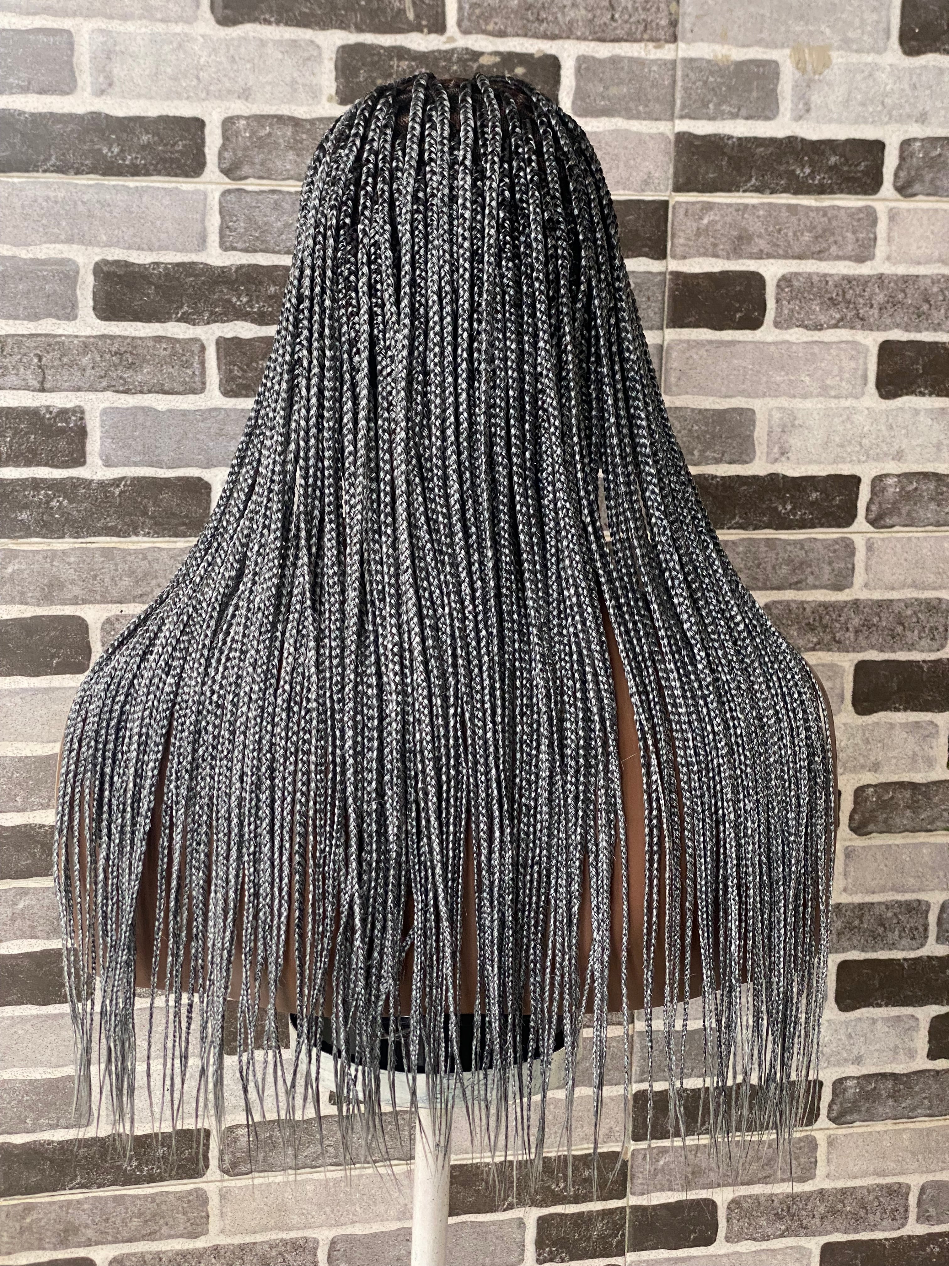 Knotless (Salt and pepper) Full lace wig Knotless (Salt and pepper) Full lace wig