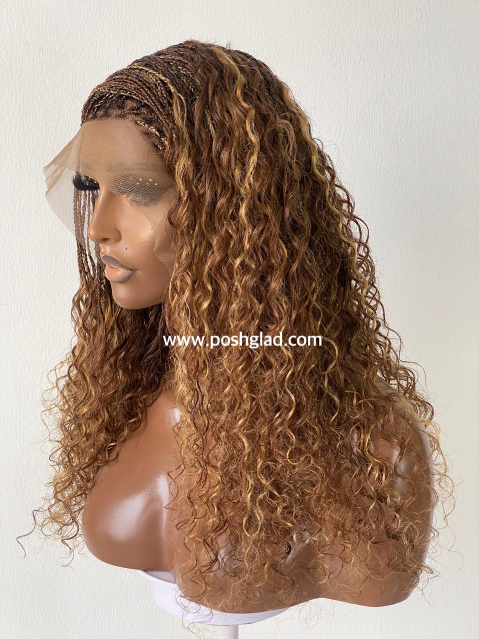 Wet And Wavy 100% Human Hair Knotless Braid Wig, HD Full Lace, Wet And Wavy 100% Human Hair Knotless Braid Wig, HD Full Lace,