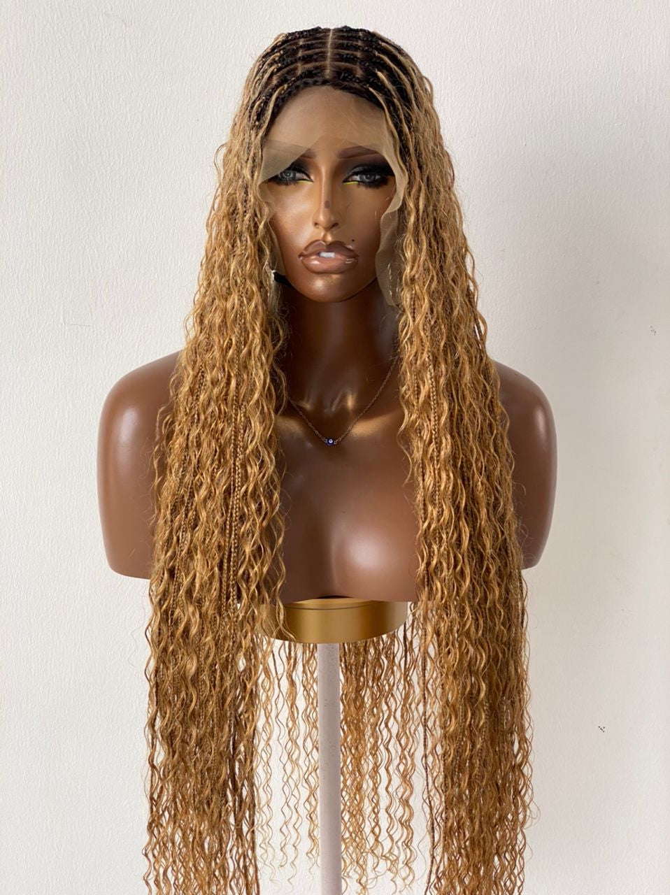 100% Human Hair Bohemian Curls Knotless Braid Wig (Bianca) Tara 100% Human Hair Bohemian Curls Knotless Braid Wig (Bianca) Tara