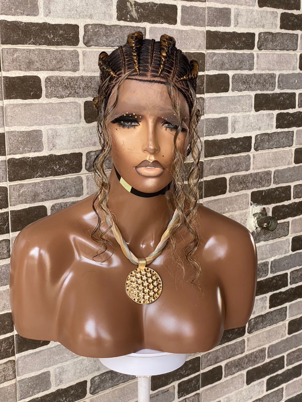 Feeding Braid Cornrow Wig (100% Human Hair Full Lace Base) -Janisa braid Feeding Braid Cornrow Wig (100% Human Hair Full Lace Base) -Janisa braid