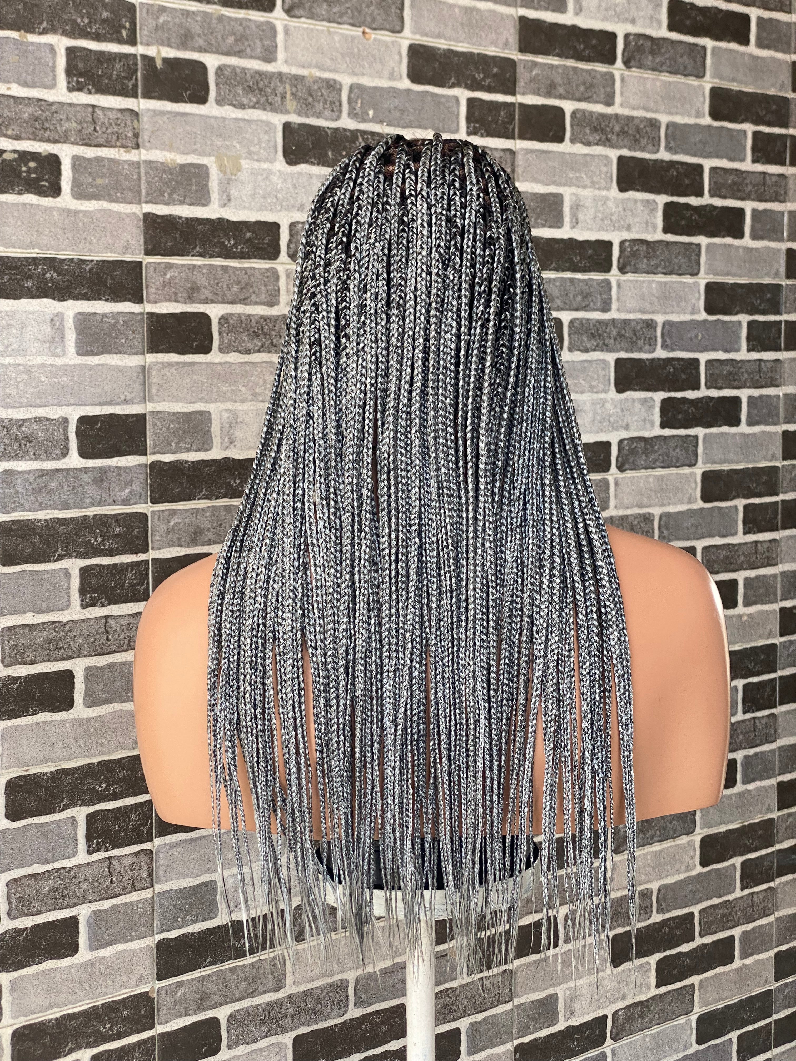 Knotless (Salt and pepper) Full lace wig Knotless (Salt and pepper) Full lace wig