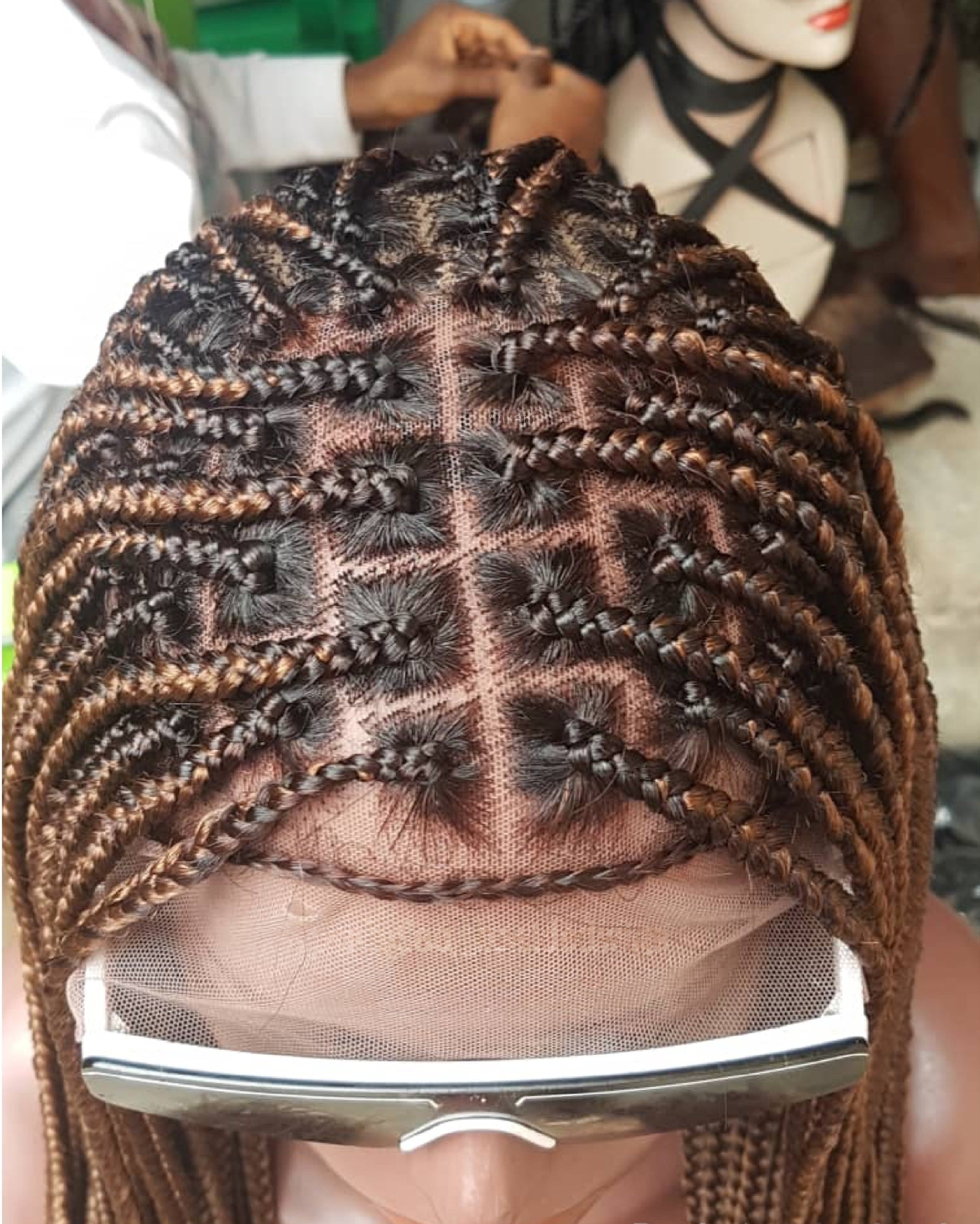 Knotless Braid Wig, Dark Honey Blond, Swiss Full Lace, Glueless - Helen Knotless Braid Wig, Dark Honey Blond, Swiss Full Lace, Glueless - Helen