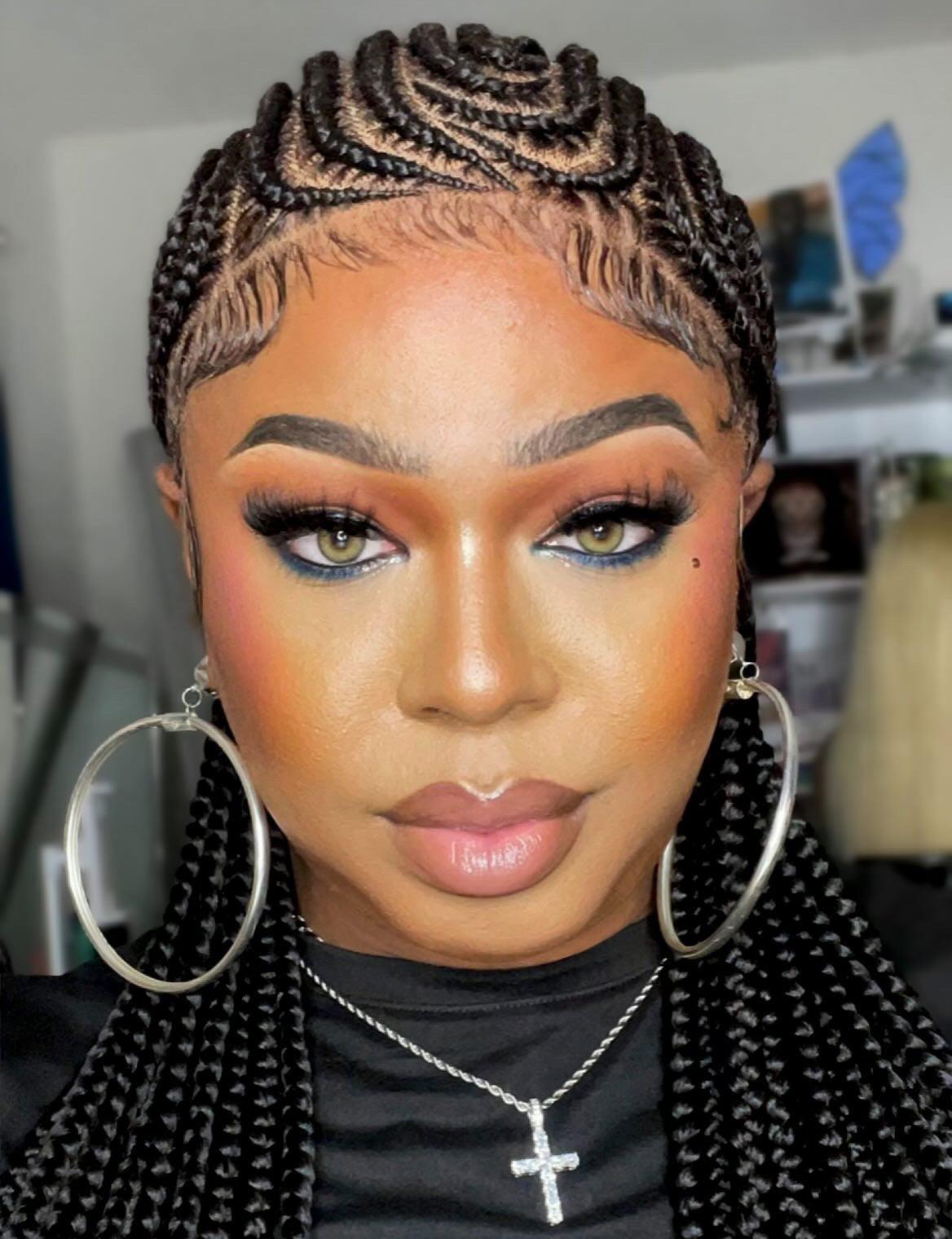 Feeding Braid Wig (Medium Brown Full Lace) Color 1B, Waist Length - Sharon Feeding Braid Wig (Medium Brown Full Lace) Color 1B, Waist Length - Sharon