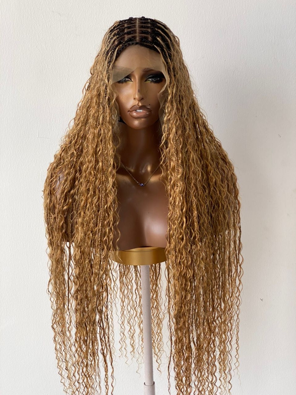 100% Human Hair Bohemian Curls Knotless Braid Wig (Bianca) Tara 100% Human Hair Bohemian Curls Knotless Braid Wig (Bianca) Tara