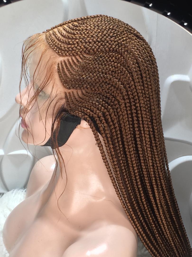 Cornrow Braid Wig - 13x4 Lace Frontal Auburn - Phyllis Cornrow Braid Wig - 13x4 Lace Frontal Auburn - Phyllis