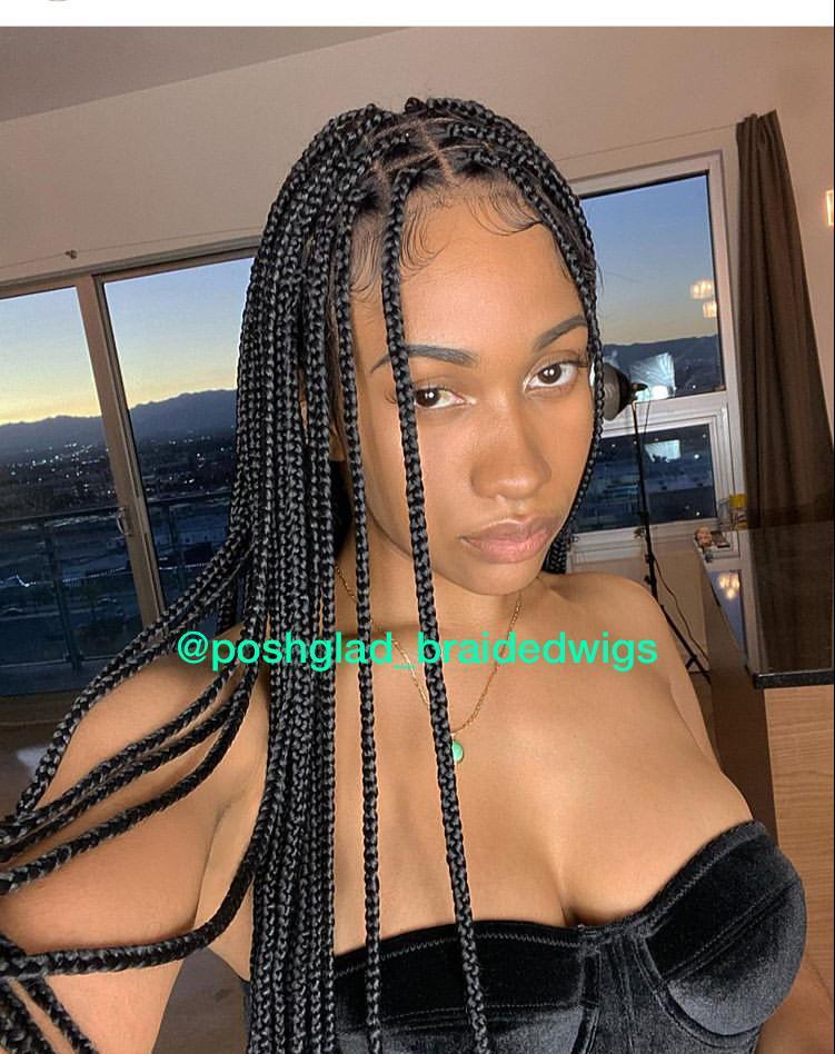 Shade Knotless Braid Wig, Full Lace, Color 1, Glueless, Scalp-Looking (Erica) Shade Knotless Braid Wig, Full Lace, Color 1, Glueless, Scalp-Looking (Erica)