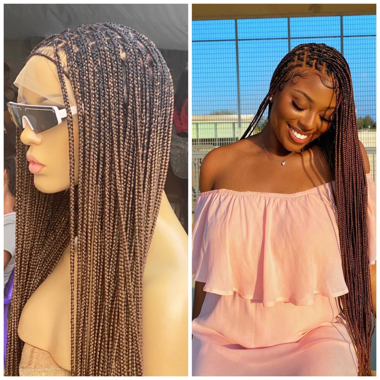 Beyoncé Knotless Braid Wig (Ready To Ship) Full Lace, Glueless Beyoncé Knotless Braid Wig (Ready To Ship) Full Lace, Glueless