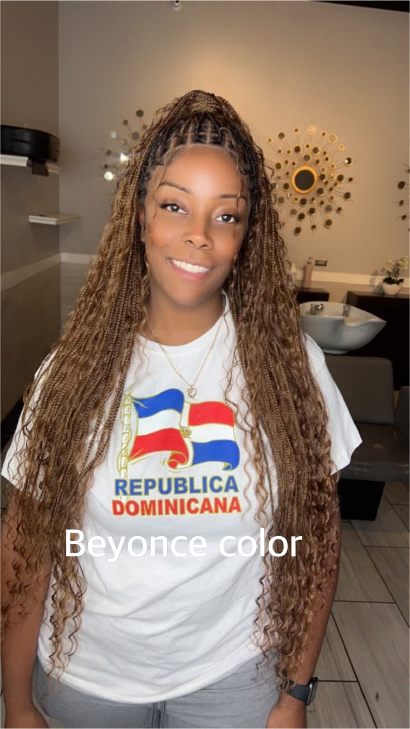 BOHEMIAN KNOTLESS BRAID WIG, FULL LACE, WAIST, VIP LUX COLOR BOHEMIAN KNOTLESS BRAID WIG, FULL LACE, WAIST, VIP LUX COLOR