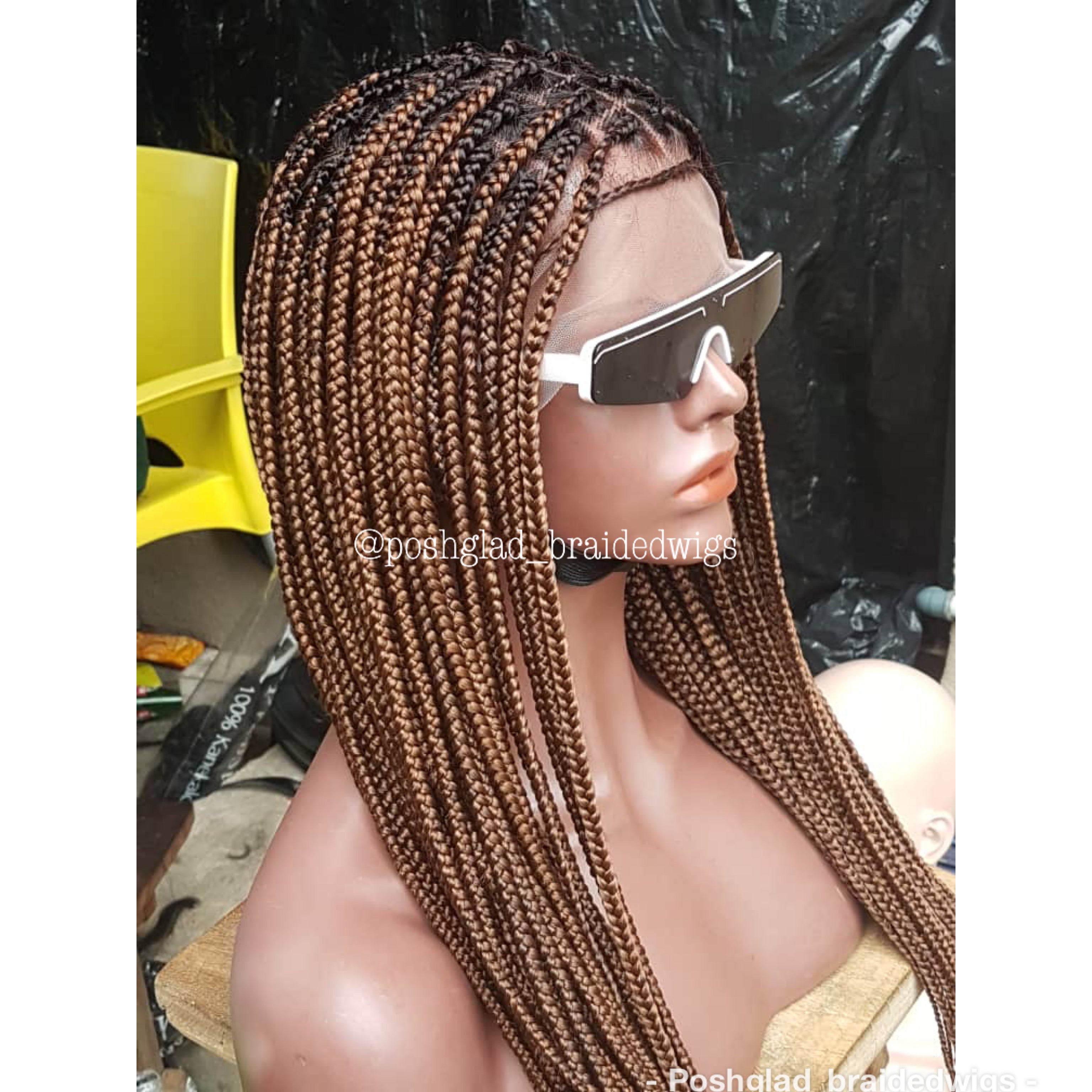 Knotless Braid Wig, Dark Honey Blond, Swiss Full Lace, Glueless - Helen Knotless Braid Wig, Dark Honey Blond, Swiss Full Lace, Glueless - Helen