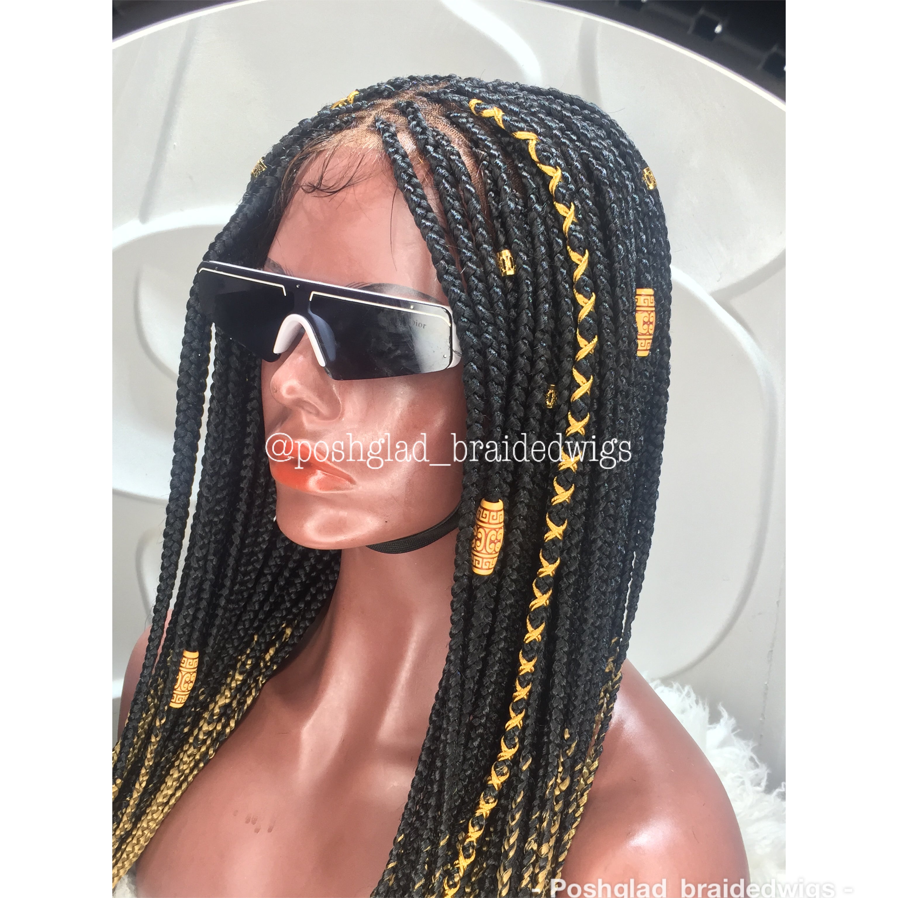 13 by 4 Frontal Ombré Knotless Braid Wig (Nissima) 13 by 4 Frontal Ombré Knotless Braid Wig (Nissima)