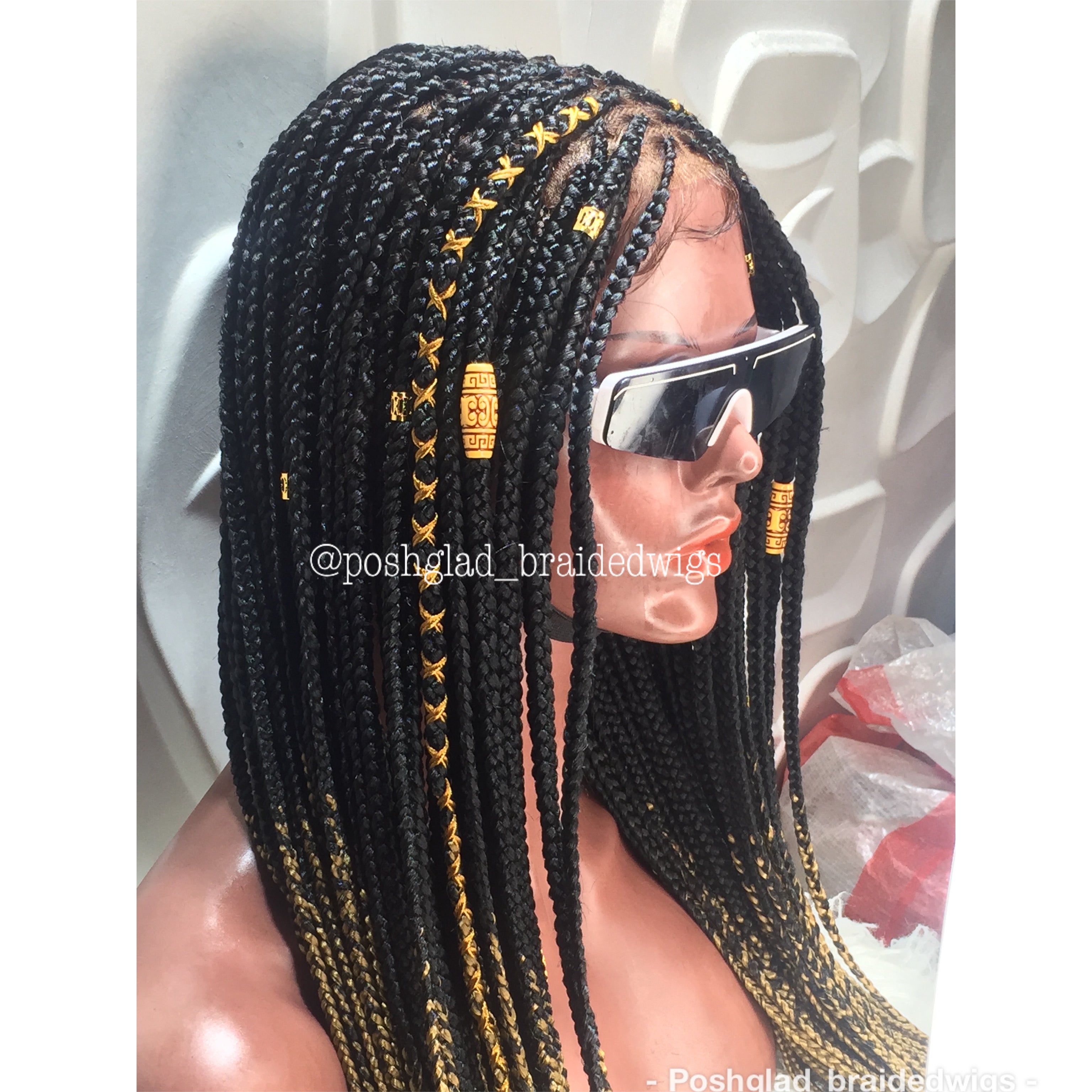 13 by 4 Frontal Ombré Knotless Braid Wig (Nissima) 13 by 4 Frontal Ombré Knotless Braid Wig (Nissima)