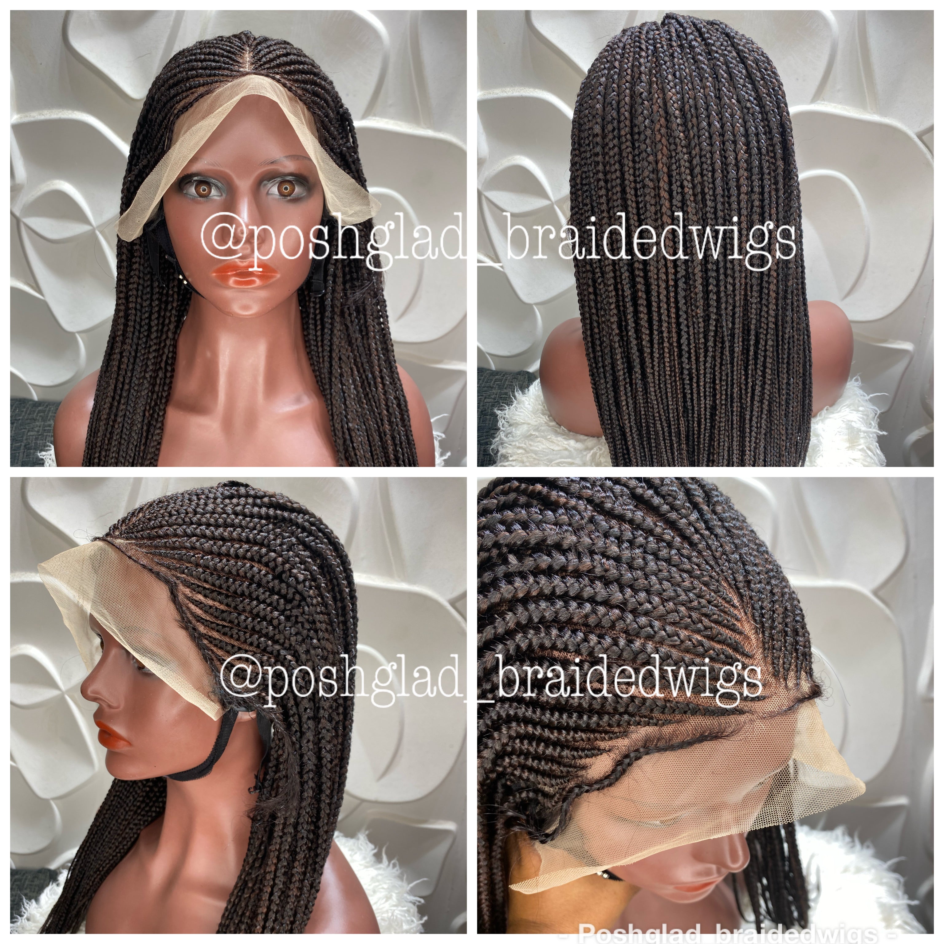 Cornrow Braid Wig - 13x4 Lace Frontal - Edina Cornrow Braid Wig - 13x4 Lace Frontal - Edina