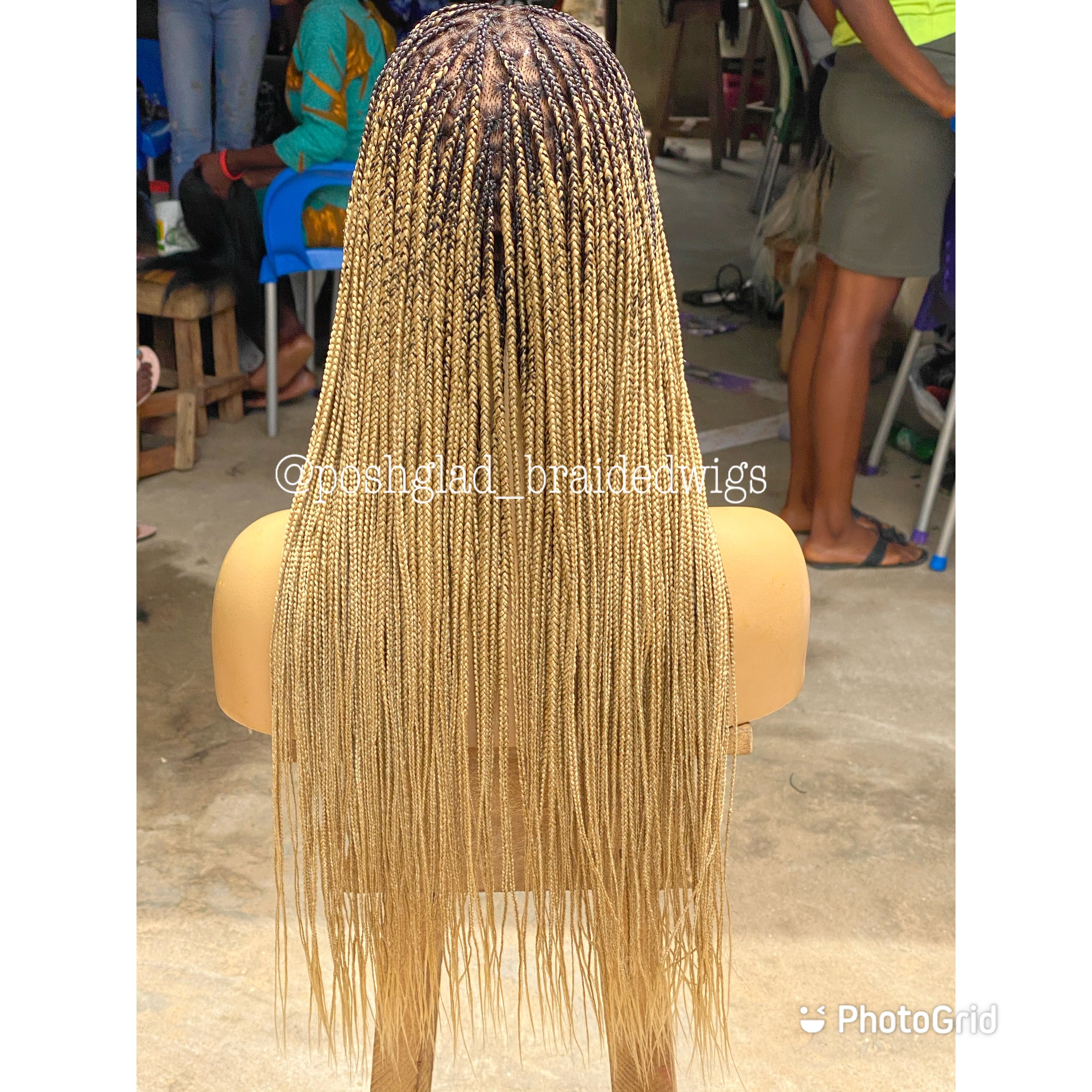 Scalp-looking Knotless Braid Wig, Full Lace, color 22 Scalp-looking Knotless Braid Wig, Full Lace, color 22