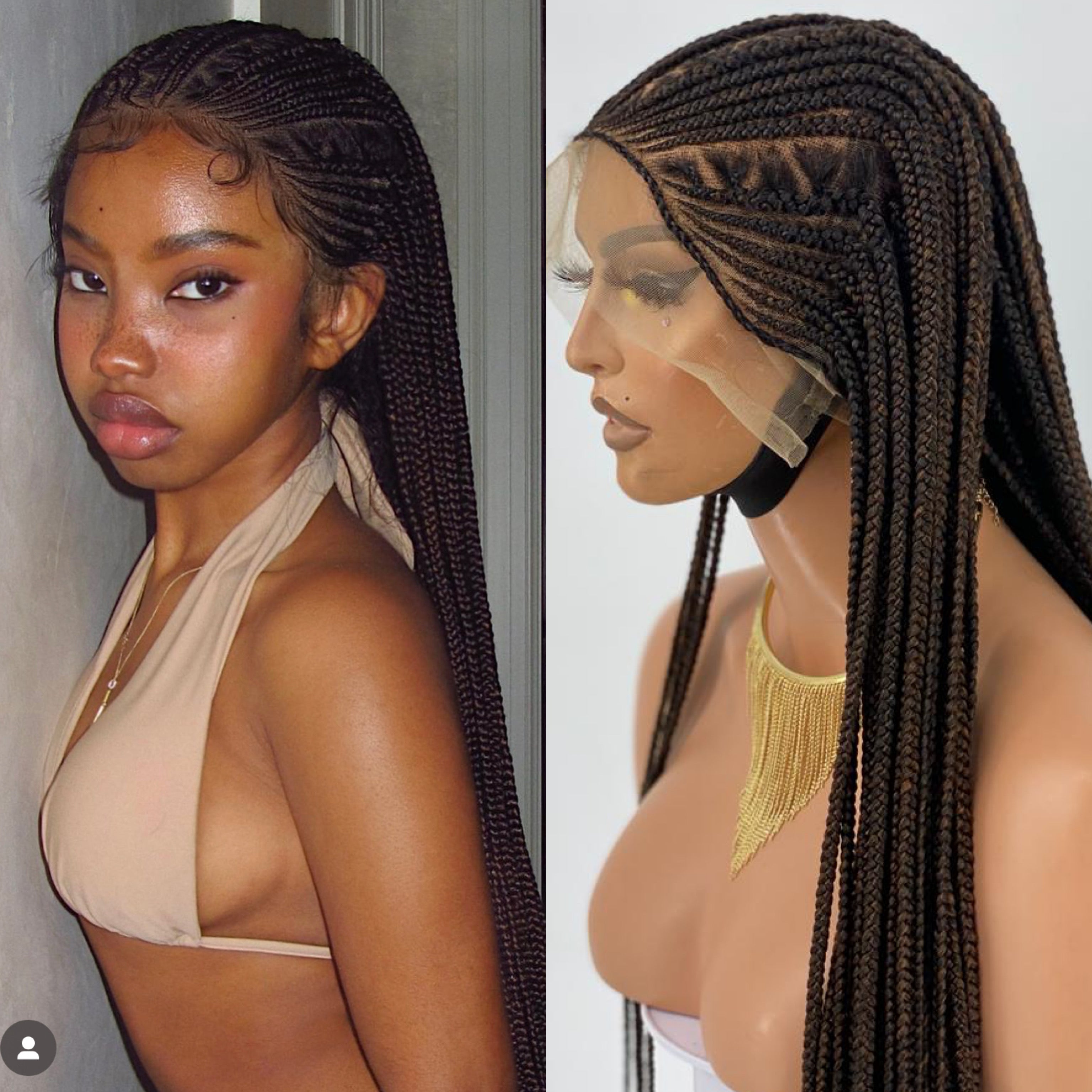 Cornrow Braid Wig - Full Lace - Abimbola Cornrow Braid Wig - Full Lace - Abimbola