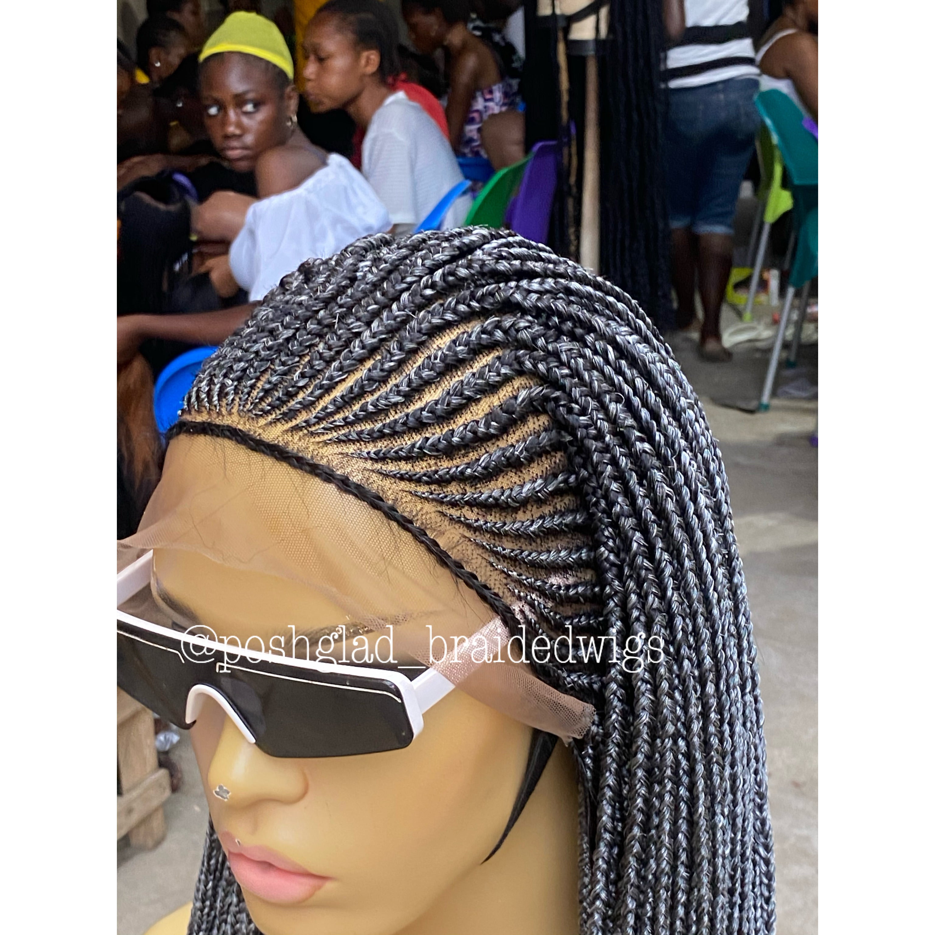 Cornrow Braid Wig - 13x4 Lace Frontal - Olamide Cornrow Braid Wig - 13x4 Lace Frontal - Olamide