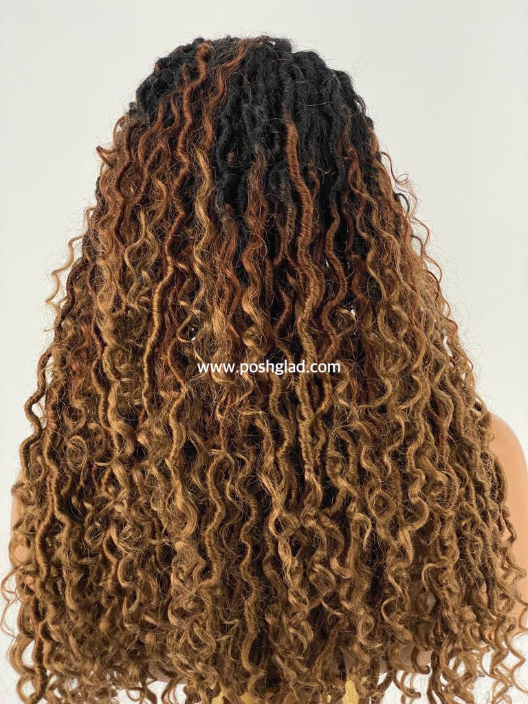 Faux Locs Wig, Full Lace, Color 1B30, Bra strap Length - Ready To Ship Faux Locs Wig, Full Lace, Color 1B30, Bra strap Length - Ready To Ship