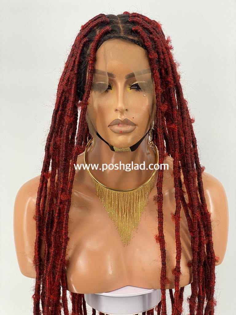 Distress Locs Wig (100% Human Hair Lace Base) Ready To Ship - Rosemary Distress Locs Wig (100% Human Hair Lace Base) Ready To Ship - Rosemary