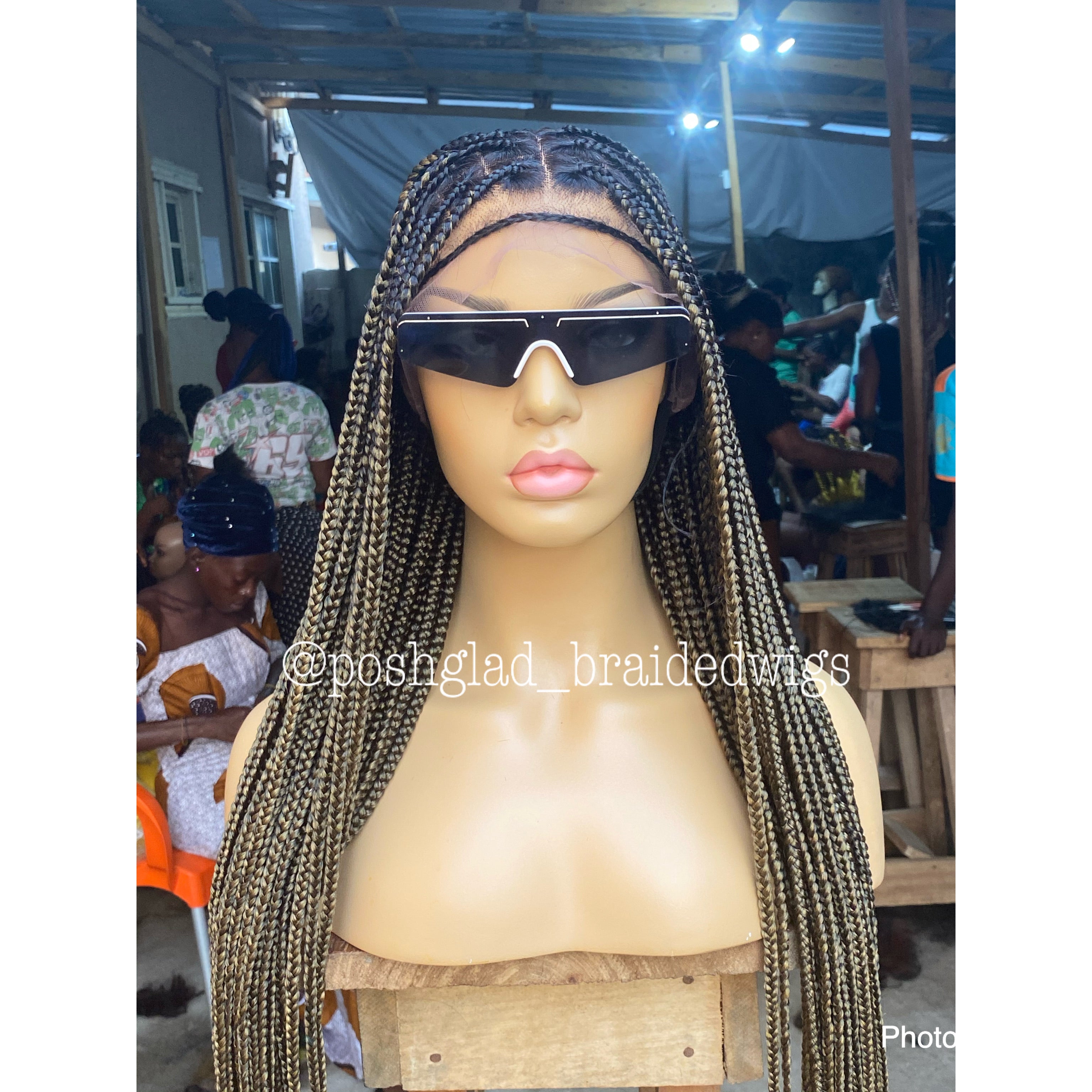 Knotless Braid Wig (Full Lace Custom Color) Glueless, Scalp-Looking Knotless Braid Wig (Full Lace Custom Color) Glueless, Scalp-Looking