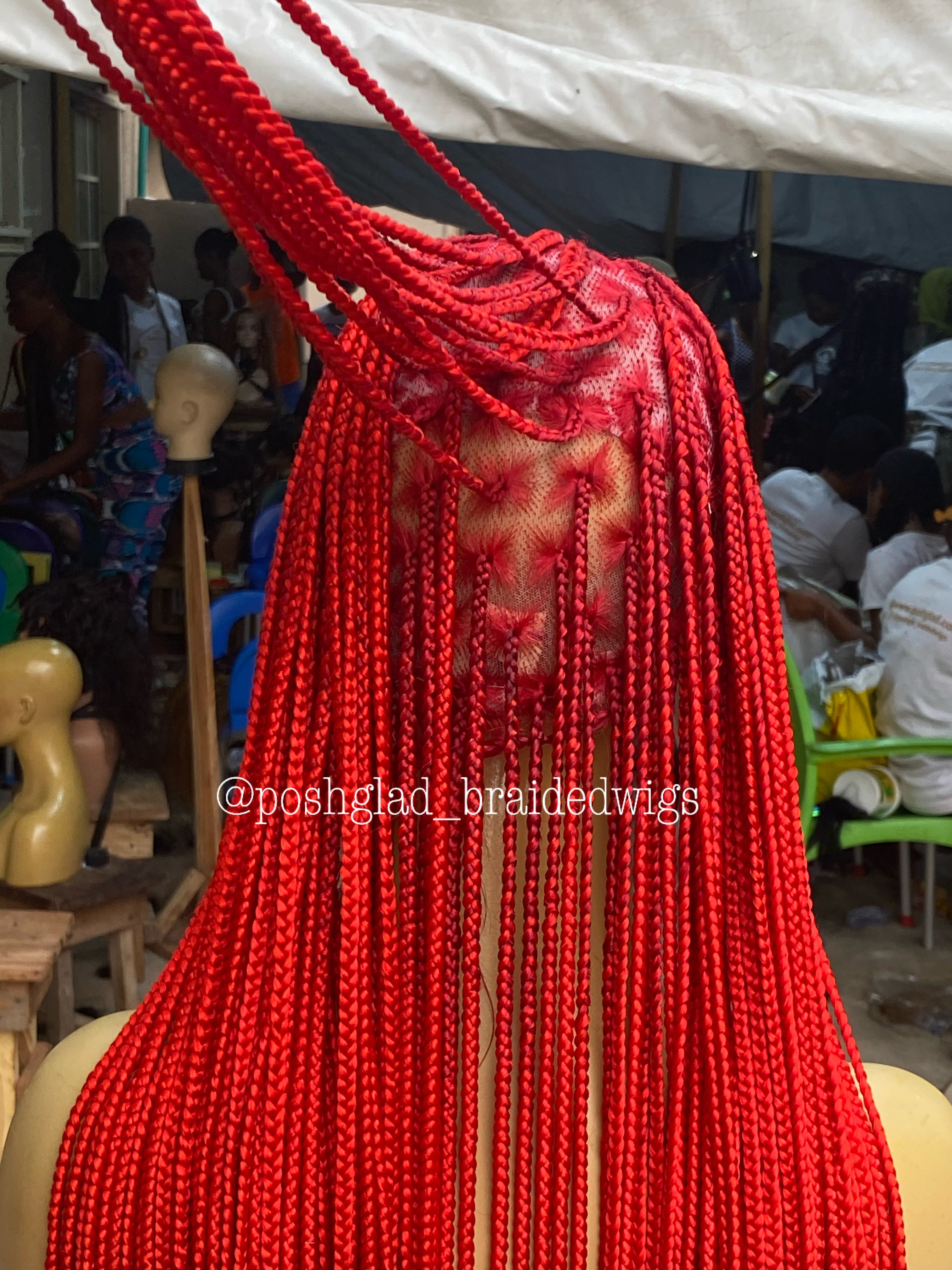 Knotless Braid Wig - Premium Red Calf Length - Kendal Knotless Braid Wig - Premium Red Calf Length - Kendal