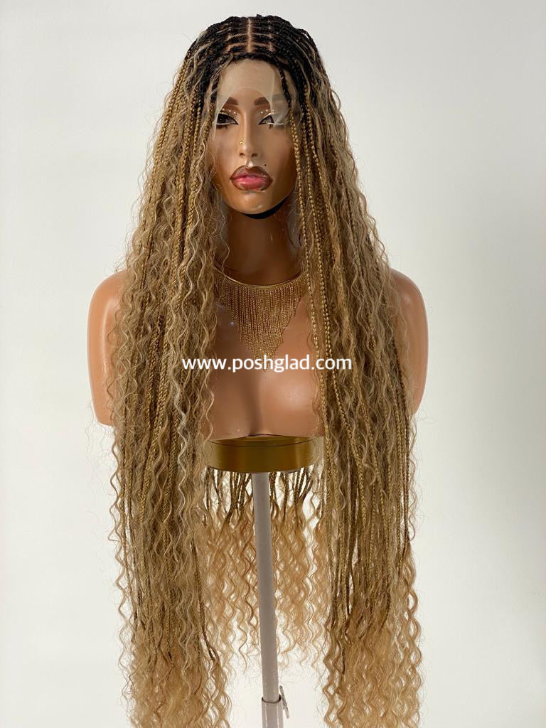 BOHEMIAN KNOTLESS BRAID WIG, FULL LACE, WAIST, VIP LUX COLOR BOHEMIAN KNOTLESS BRAID WIG, FULL LACE, WAIST, VIP LUX COLOR