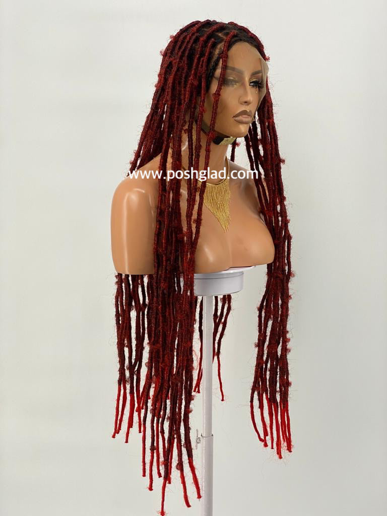Distress Locs Wig (100% Human Hair Lace Base) Ready To Ship - Rosemary Distress Locs Wig (100% Human Hair Lace Base) Ready To Ship - Rosemary