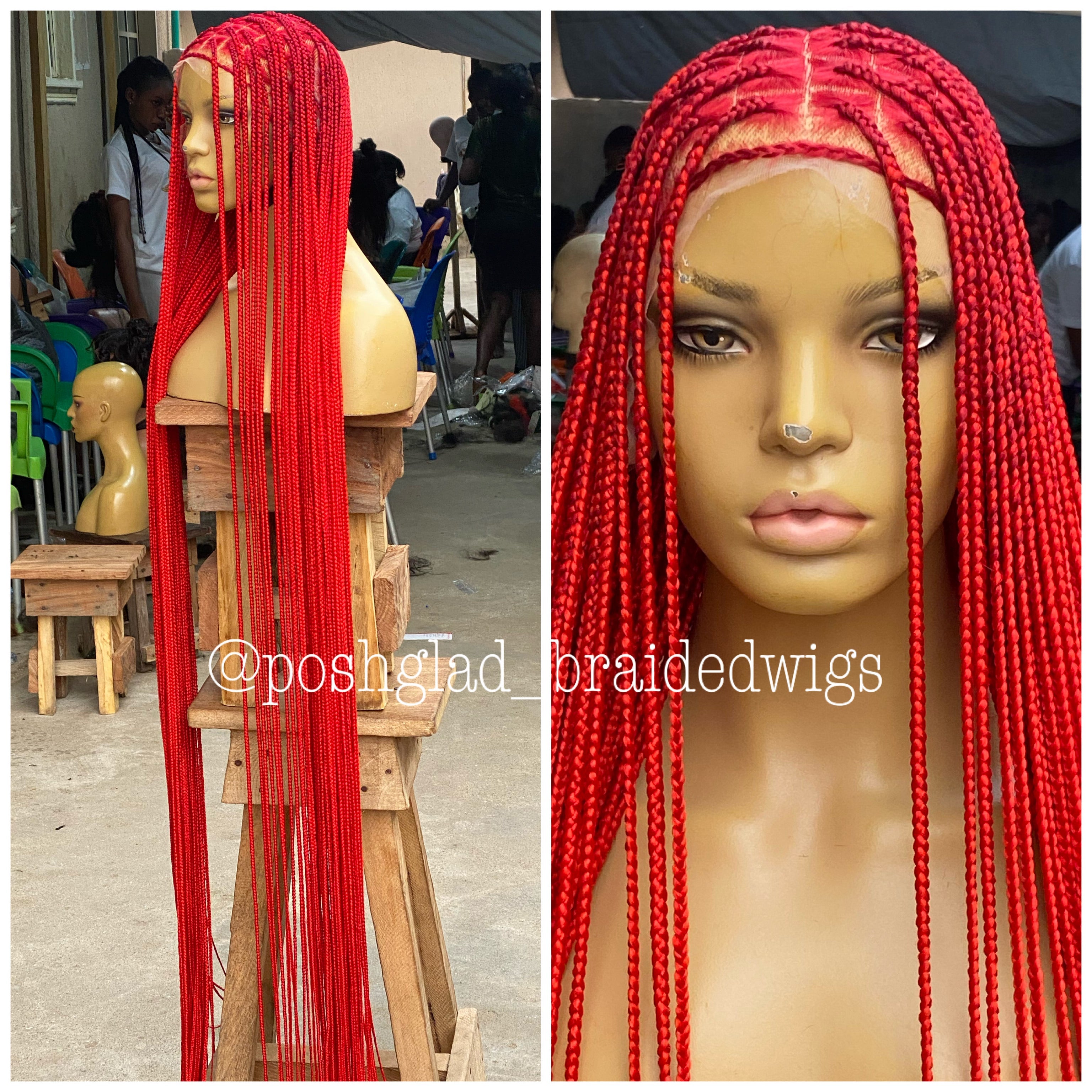 Knotless Braid Wig - Premium Red Calf Length - Kendal Knotless Braid Wig - Premium Red Calf Length - Kendal