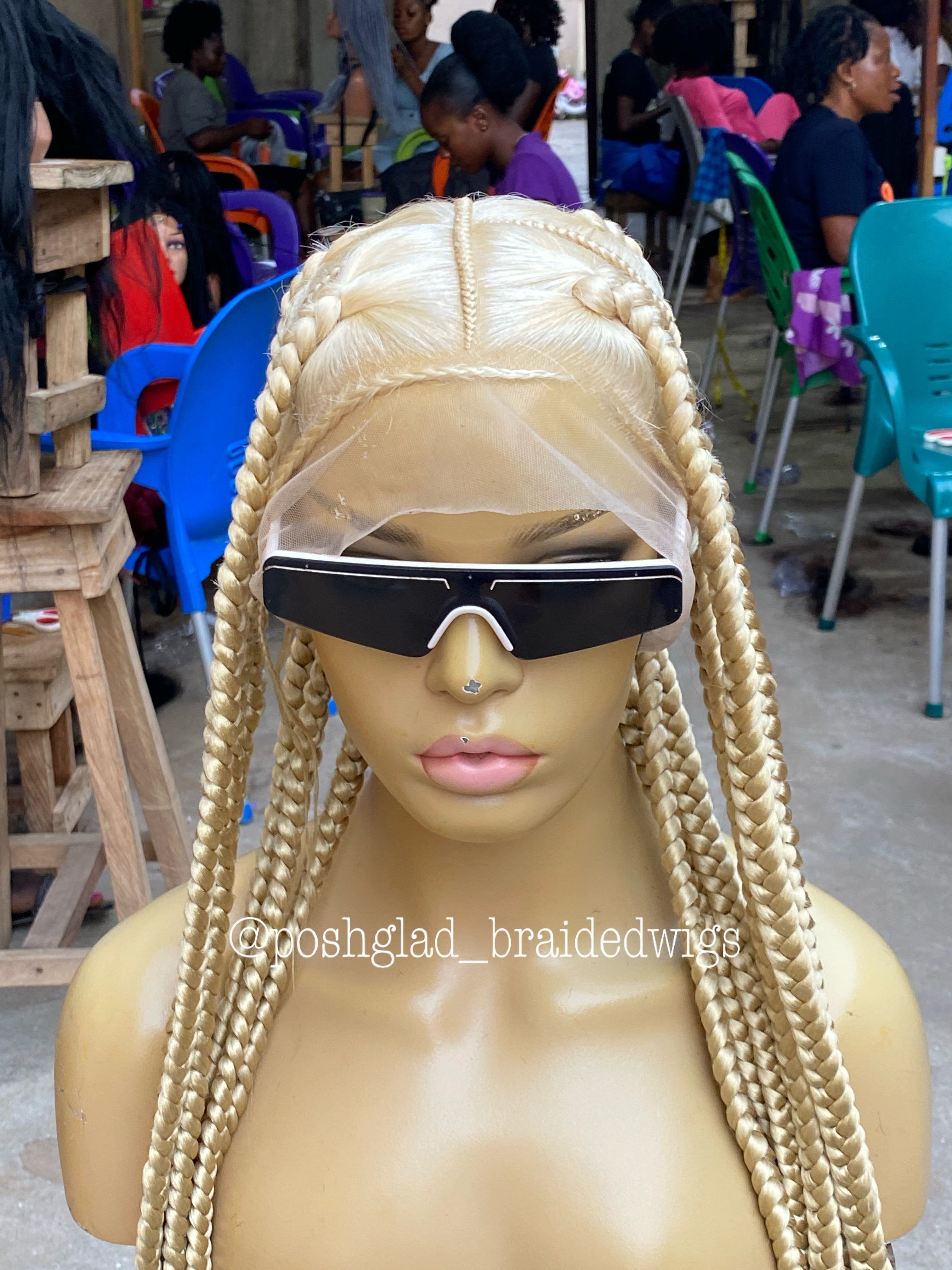Knotless Braid Wig - Large Plaits Bright Blonde - Taylor Knotless Braid Wig - Large Plaits Bright Blonde - Taylor