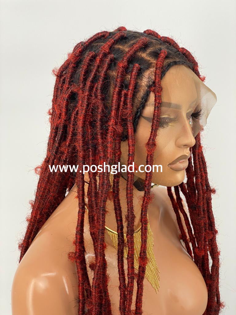 Distress Locs Wig (100% Human Hair Lace Base) Ready To Ship - Rosemary Distress Locs Wig (100% Human Hair Lace Base) Ready To Ship - Rosemary