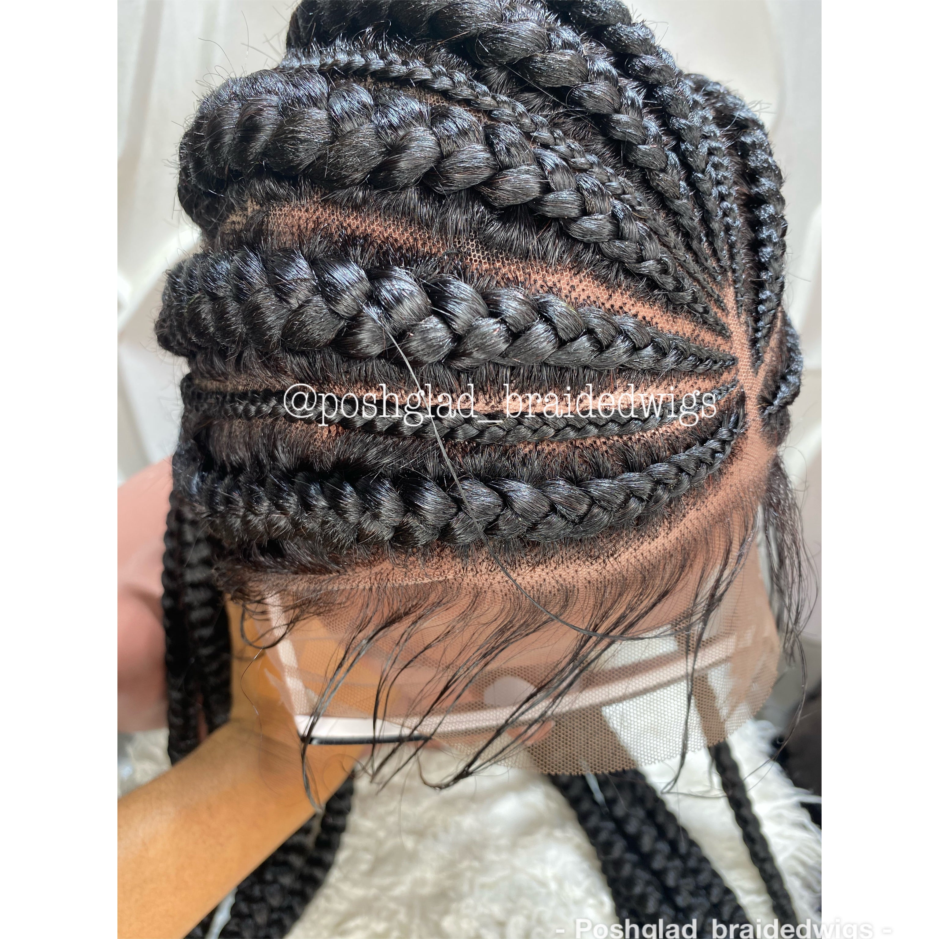 Cornrow Braid Wig - Feed In Braid Color 1B - Bolu Cornrow Braid Wig - Feed In Braid Color 1B - Bolu